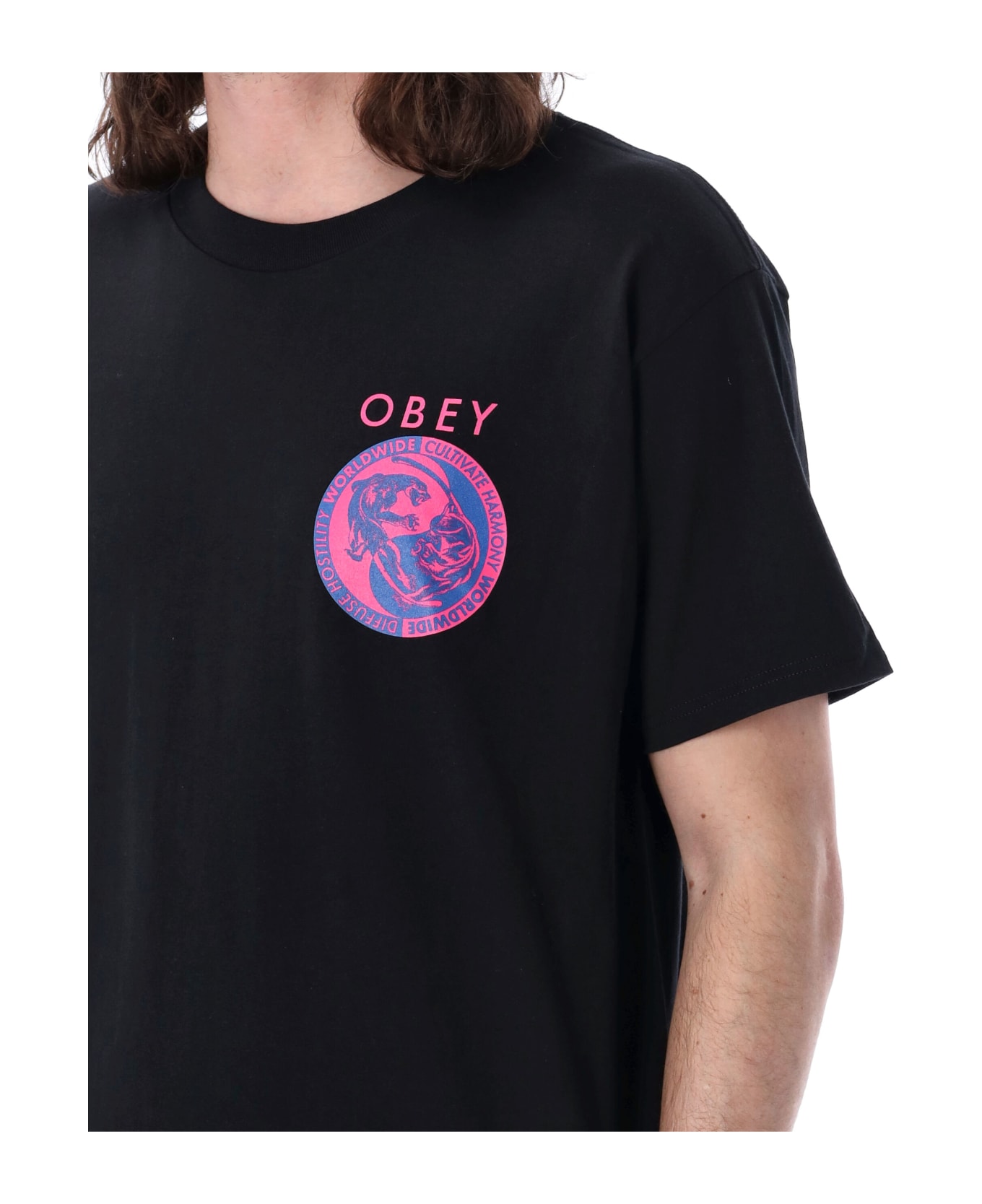 Obey Yin Yang Panthers T-shirt - BLACK シャツ
