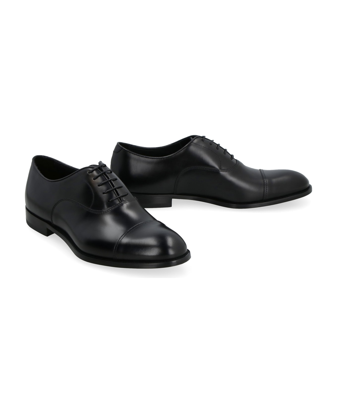 Doucal's Old Leather Lace-up Shoes - Nero