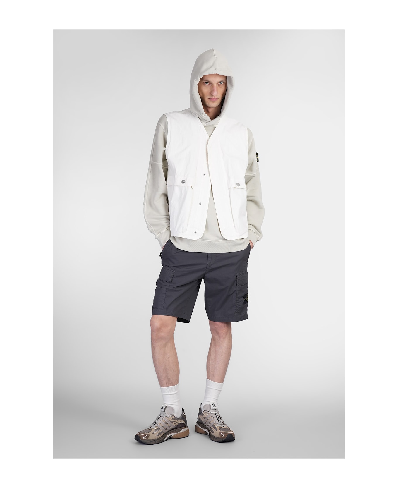 Stone Island Vest In Beige Cotton - beige