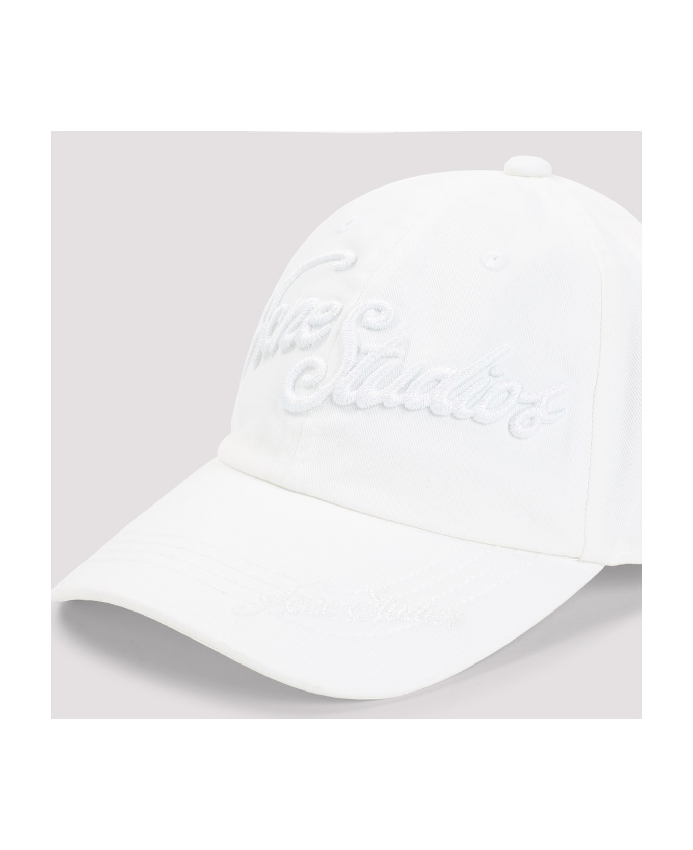 Acne Studios Embroidery Baseball Cap - White
