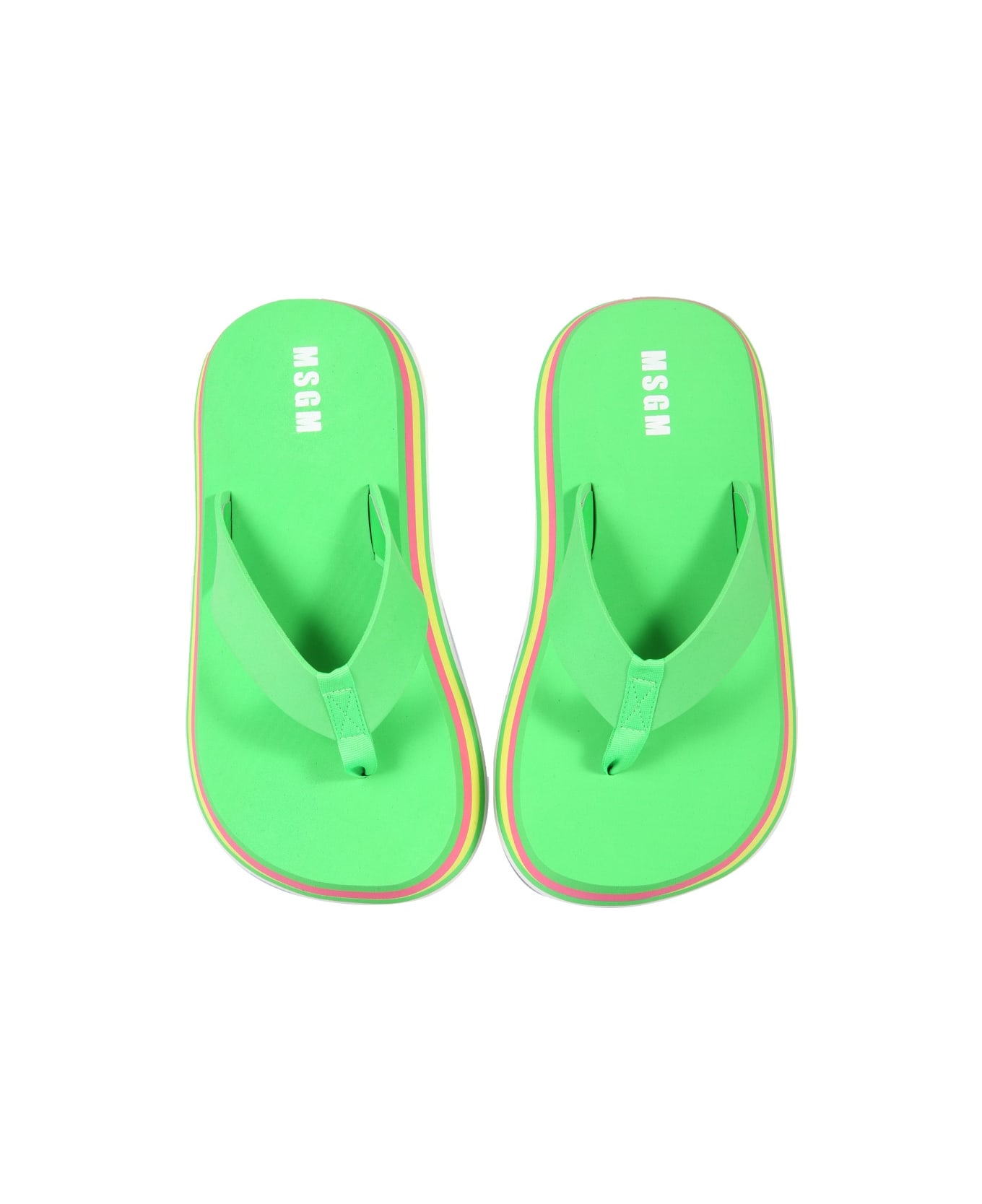 MSGM Thong Sandals - GREEN