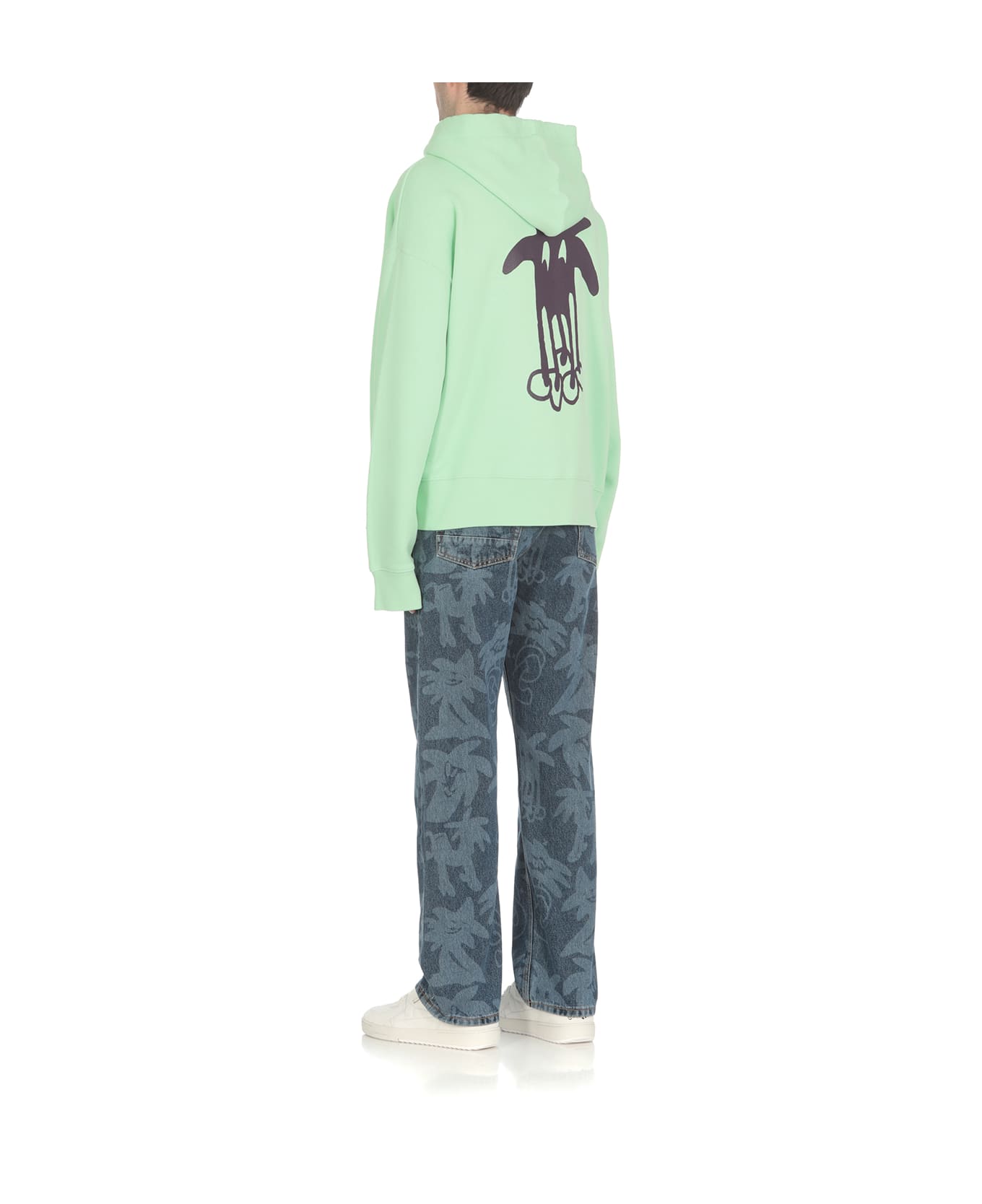 Palm Angels Cotton Hoodie - Green