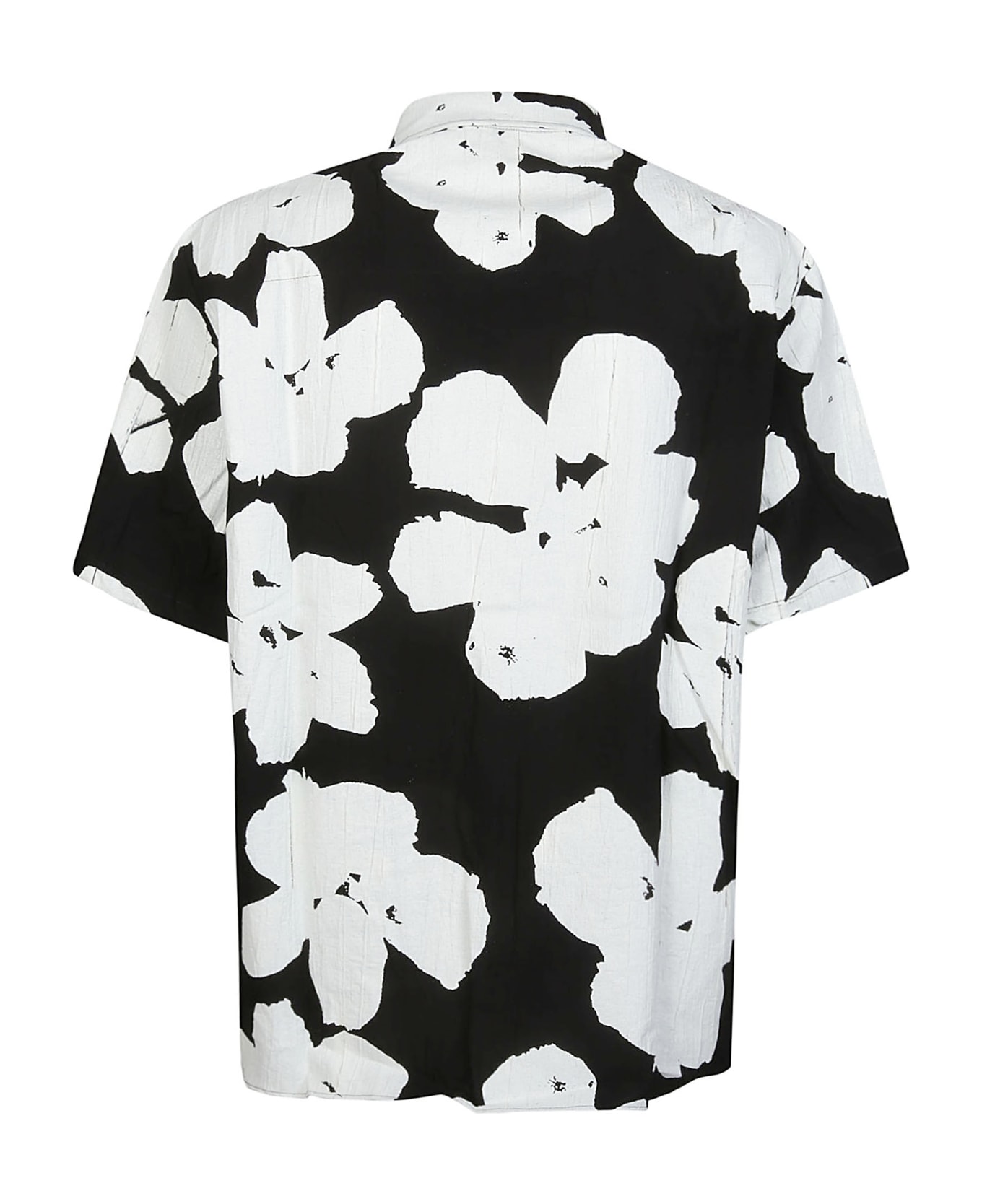 Family First Milano Short Sleeve Flower Shirt - Black