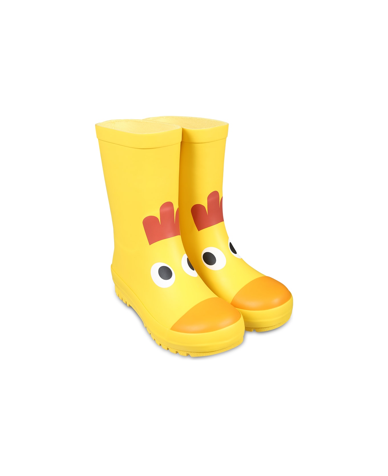 Stella McCartney Kids Yellow Rain Boots For Boy With Rooster - Yellow