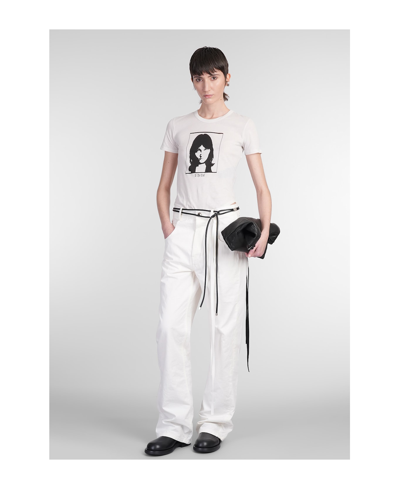 Ann Demeulemeester T-shirt In Beige Cotton - beige
