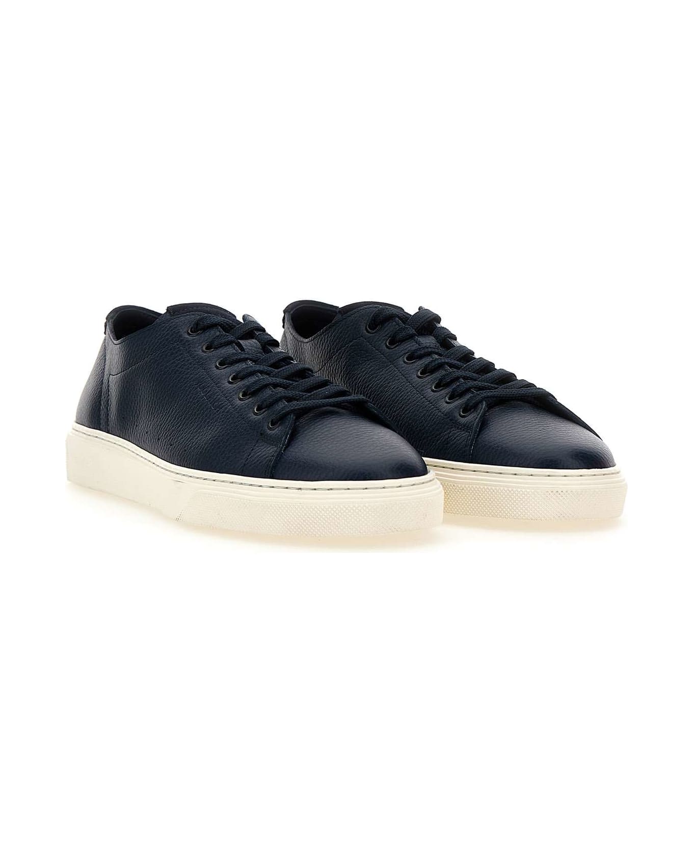Woolrich 'cloudcourt' Leather Sneakers - NAVY