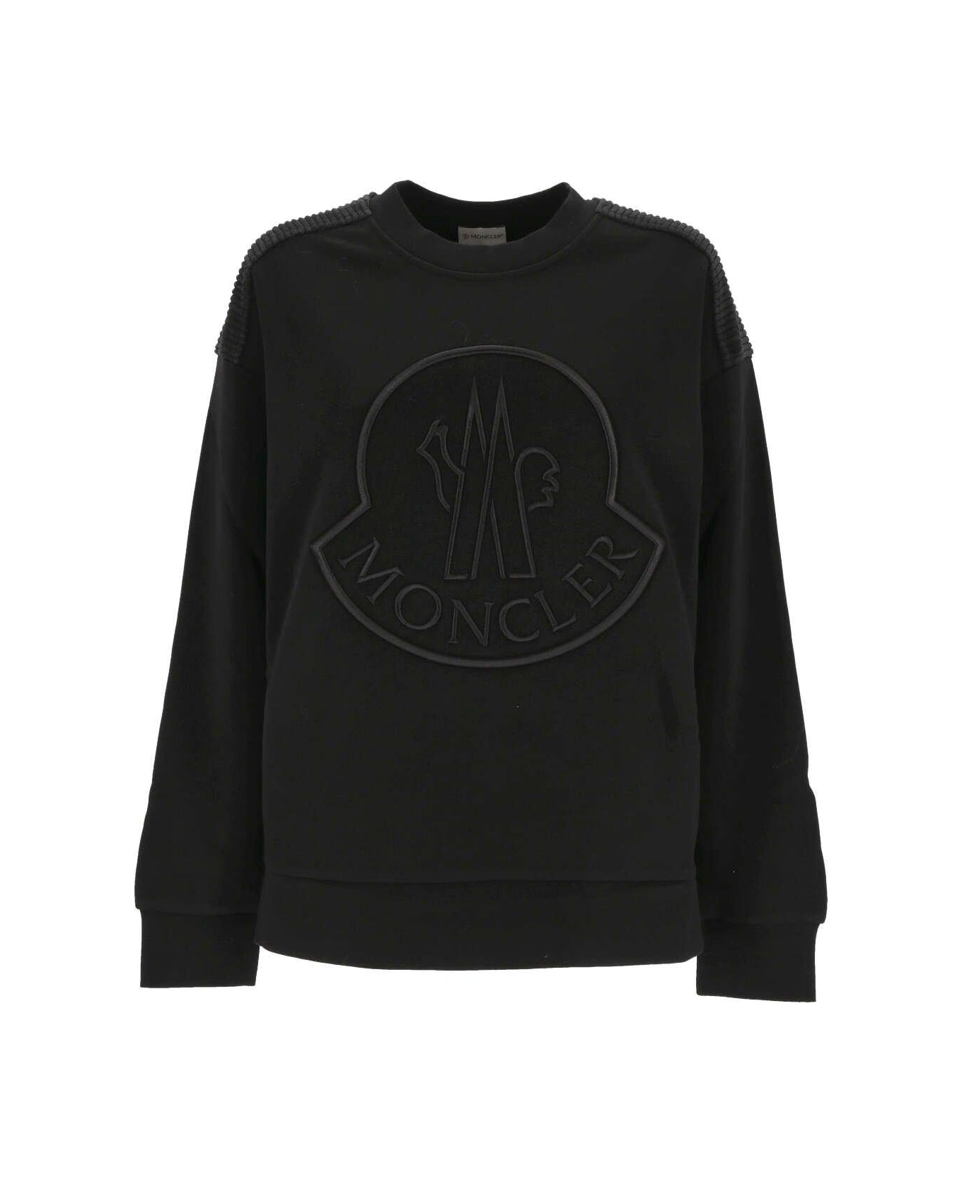 Moncler Logo Embroidered Crewneck Sweatshirt | italist, ALWAYS LIKE A SALE