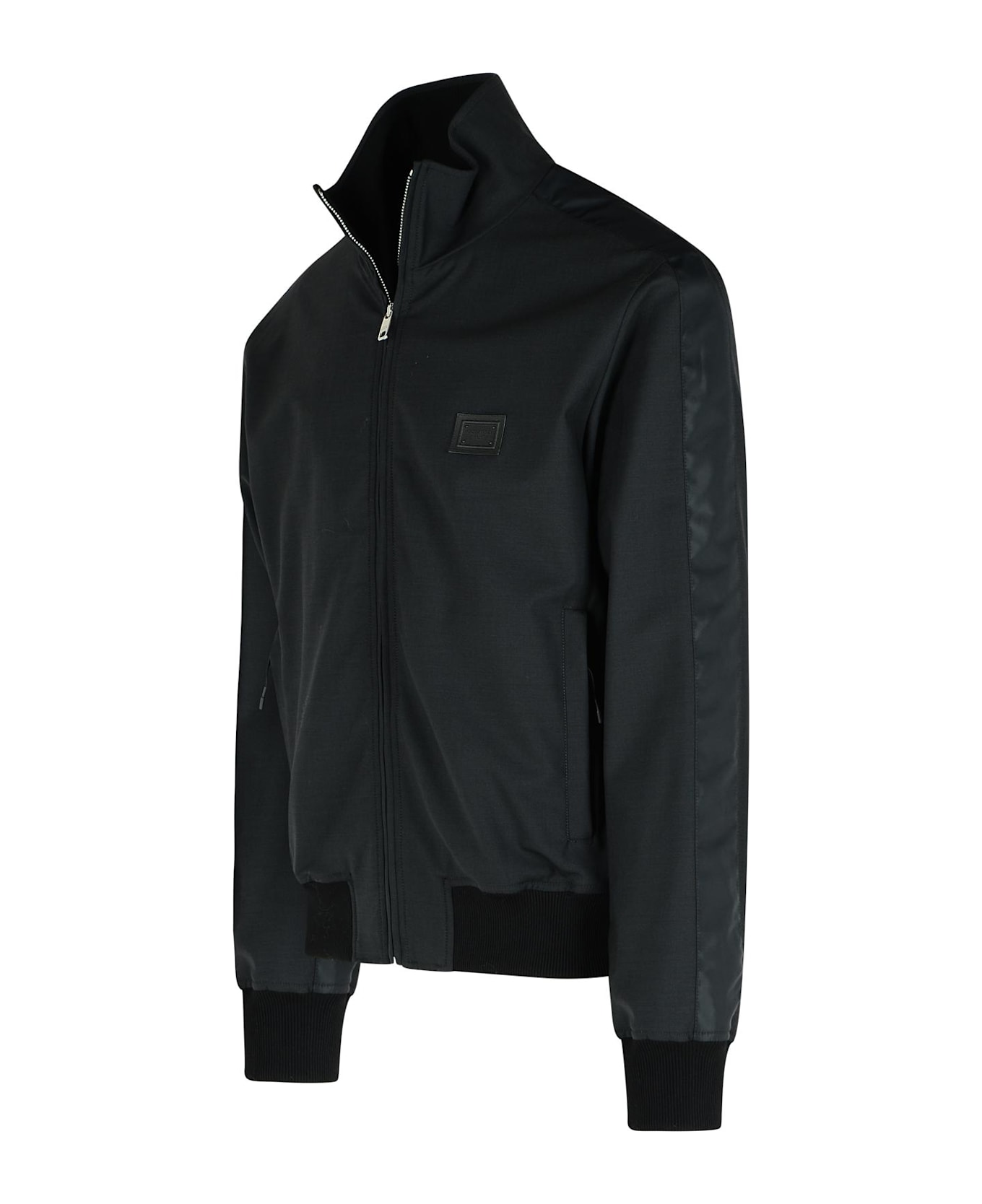 Dolce 
Gabbana Black Wool Blend Jacket - Black