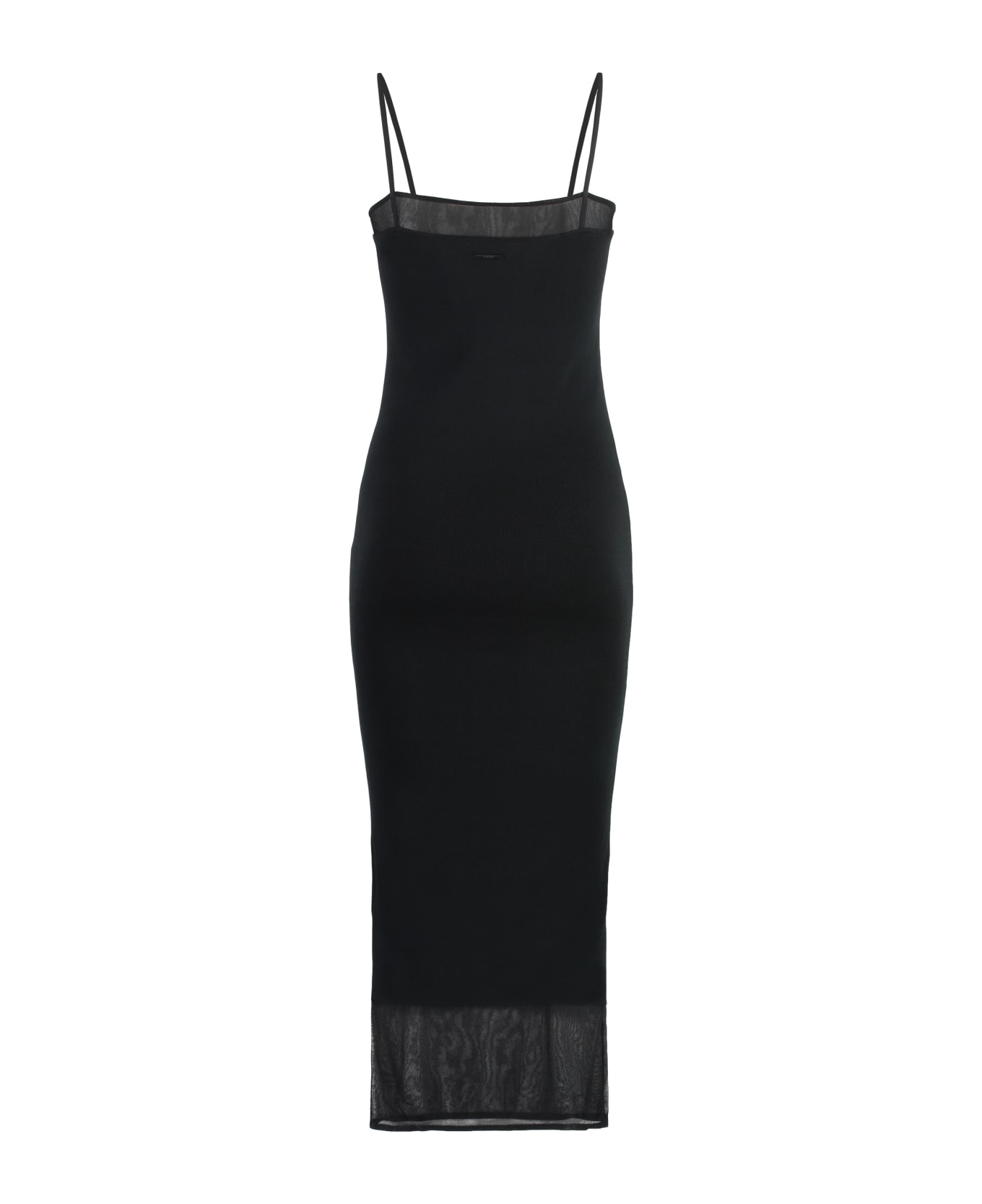 Calvin Klein Ribbed Knit Midi Dress - black