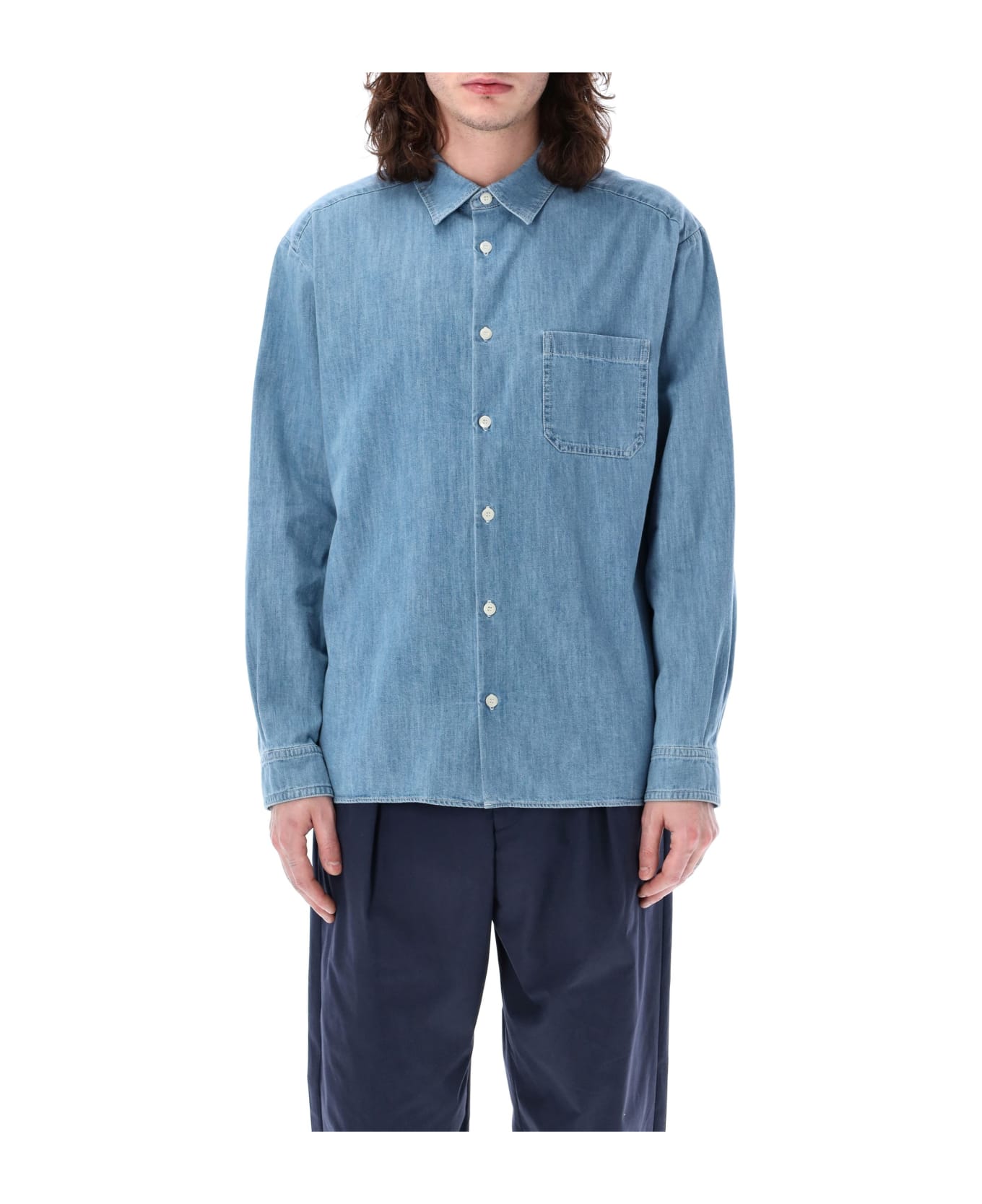 A.P.C. Math Denim Shirt - LIGHT BLUE シャツ