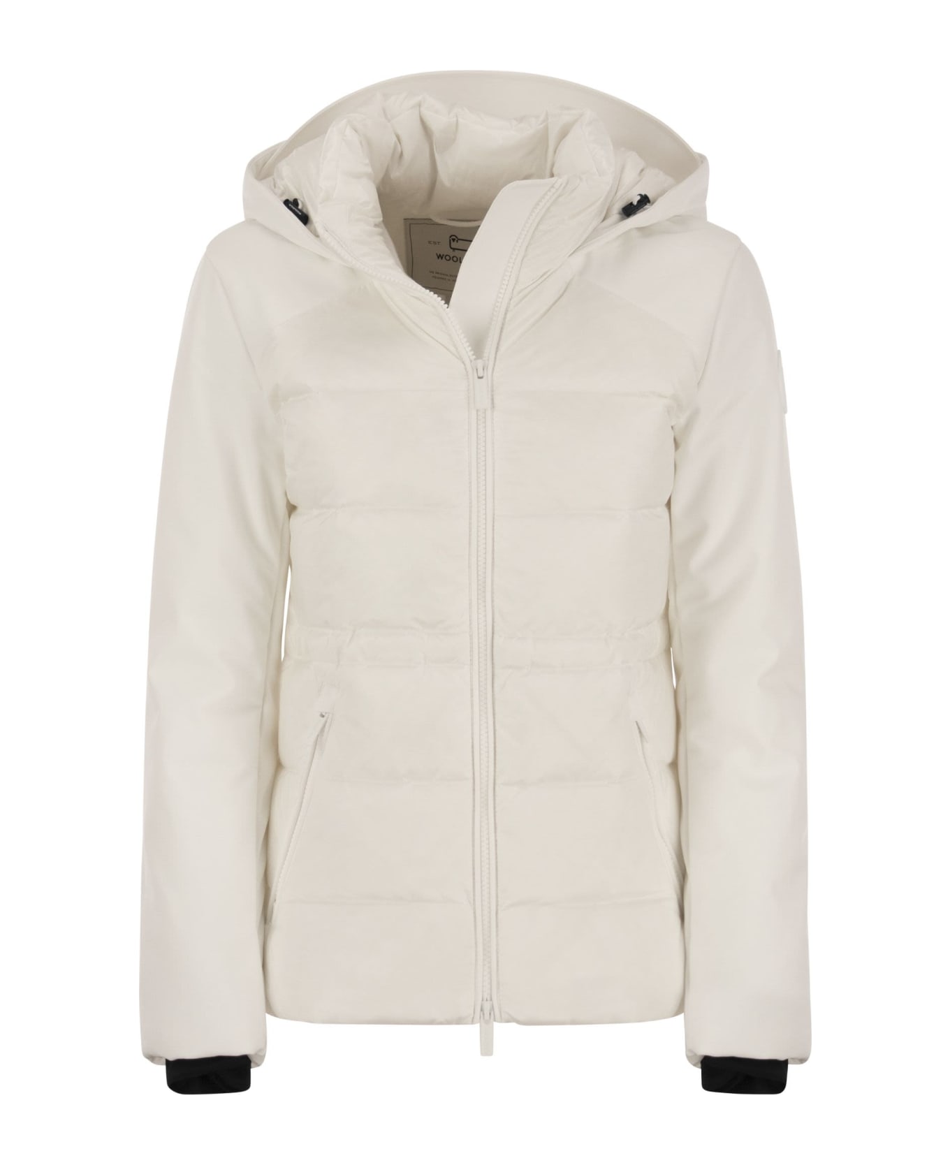 Woolrich Quilted Down Jacket With Hood - White ダウンジャケット