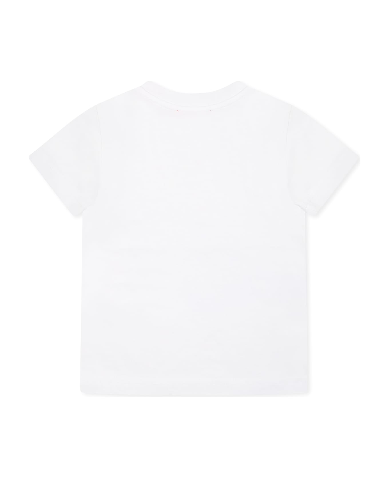Diesel White T-shirt For Baby Boy With Pouch - White