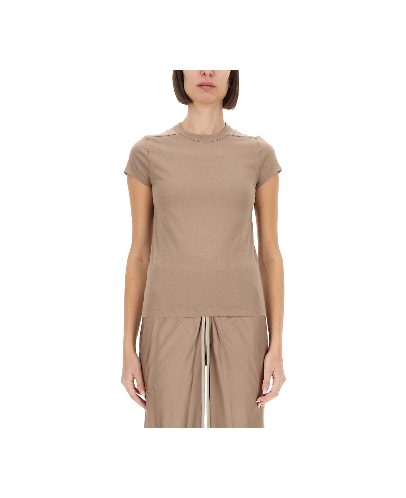 Rick Owens Cropped T-shirt - NUDE