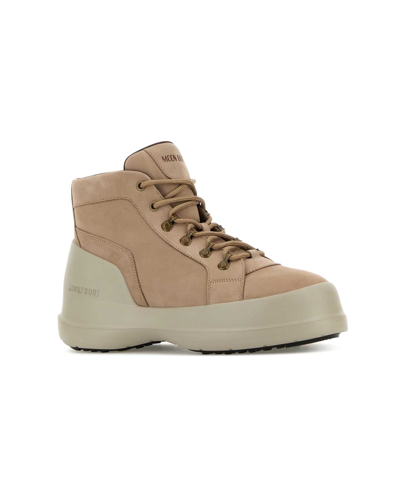 Moon Boot Antiqued Pink Nabuk Luna Trek Sneakers - SAND