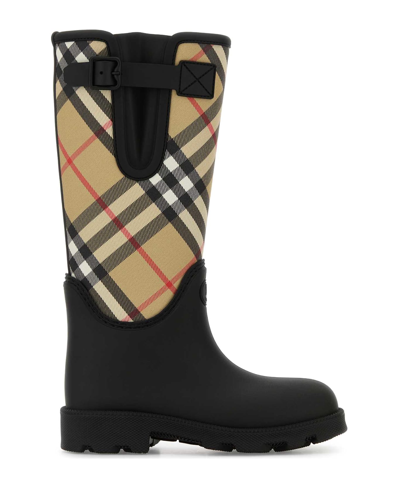 Burberry Printed Rubber Marsh Stamp Boots - BLACK