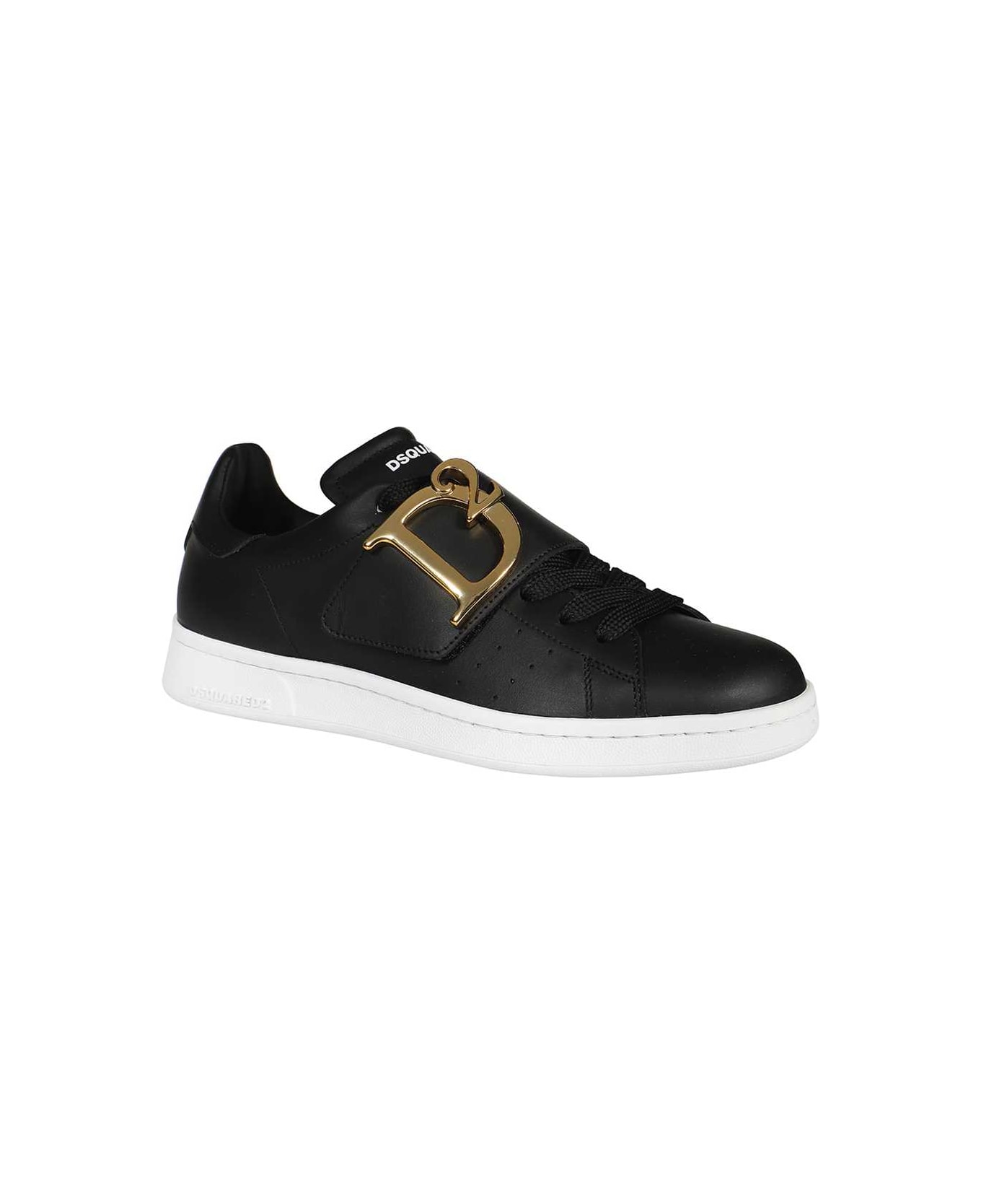 Dsquared2 Leather Low-top Sneakers - black