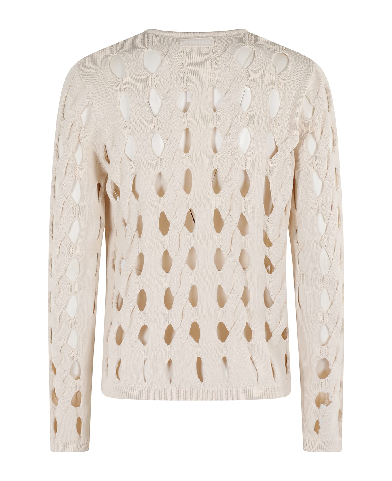 Pinko Openwork Knit Cardigan - Bianco Cigno