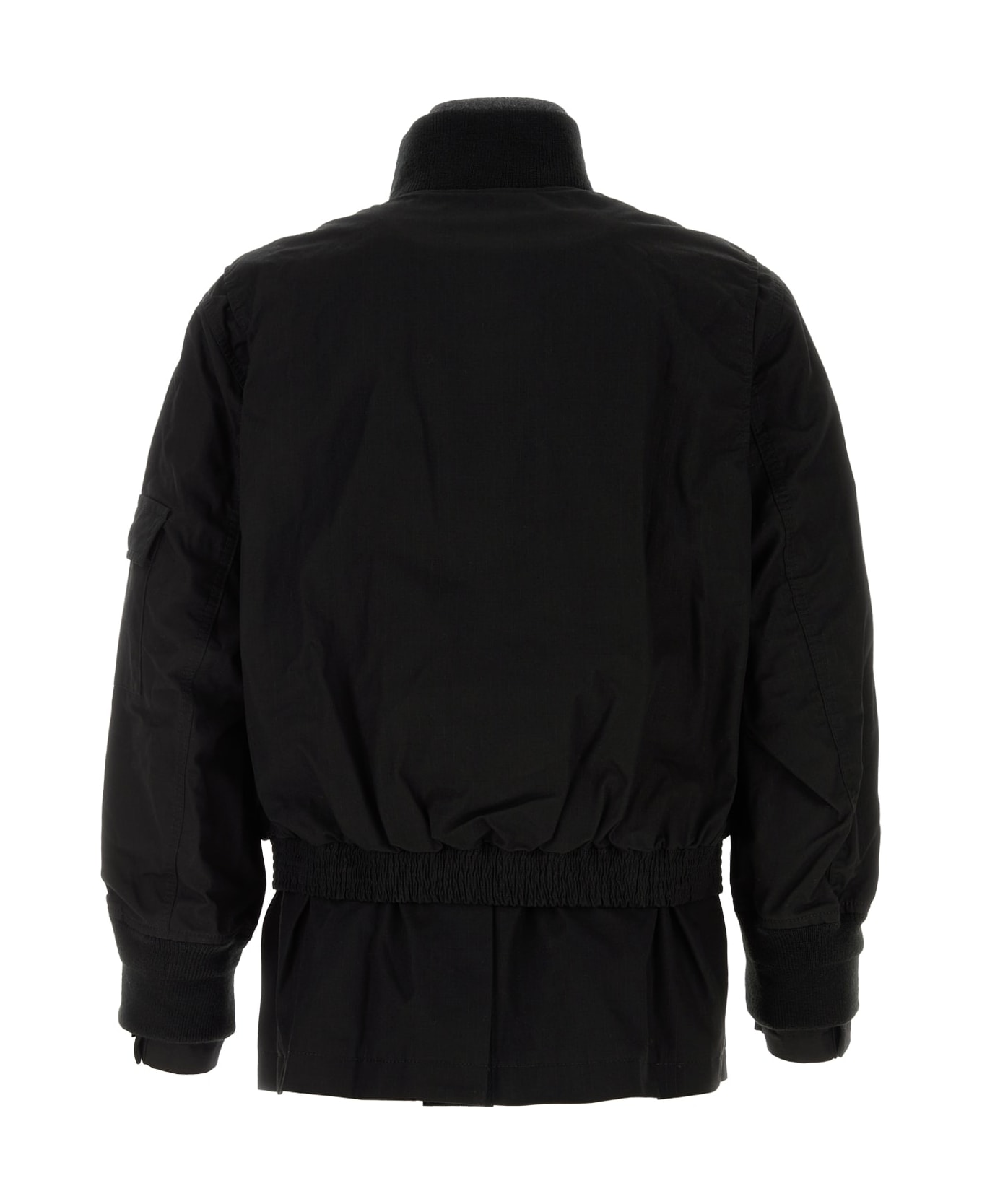 Sacai Crop Zip Jacket With Shirt - BLACK