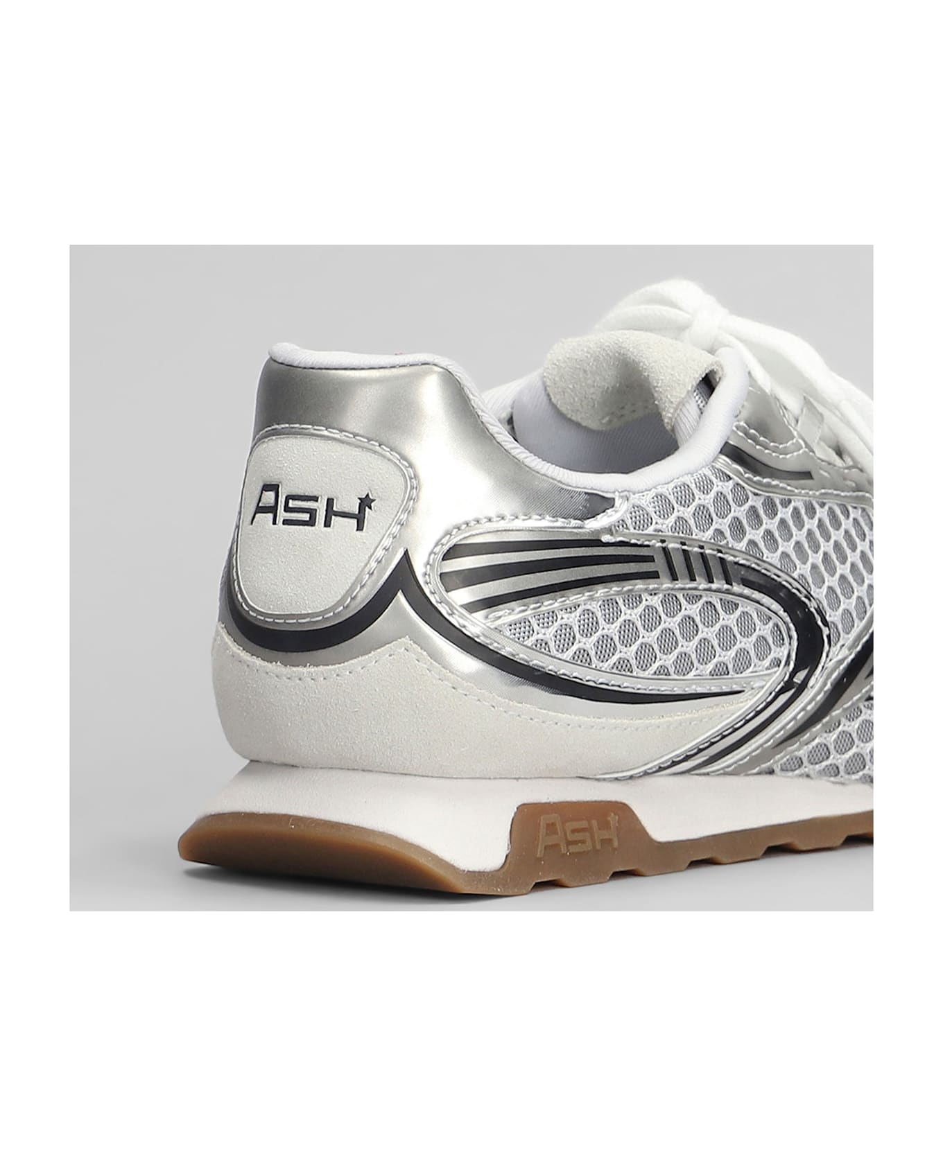 Ash Kabuki Sneakers In Silver Suede And Fabric - silver
