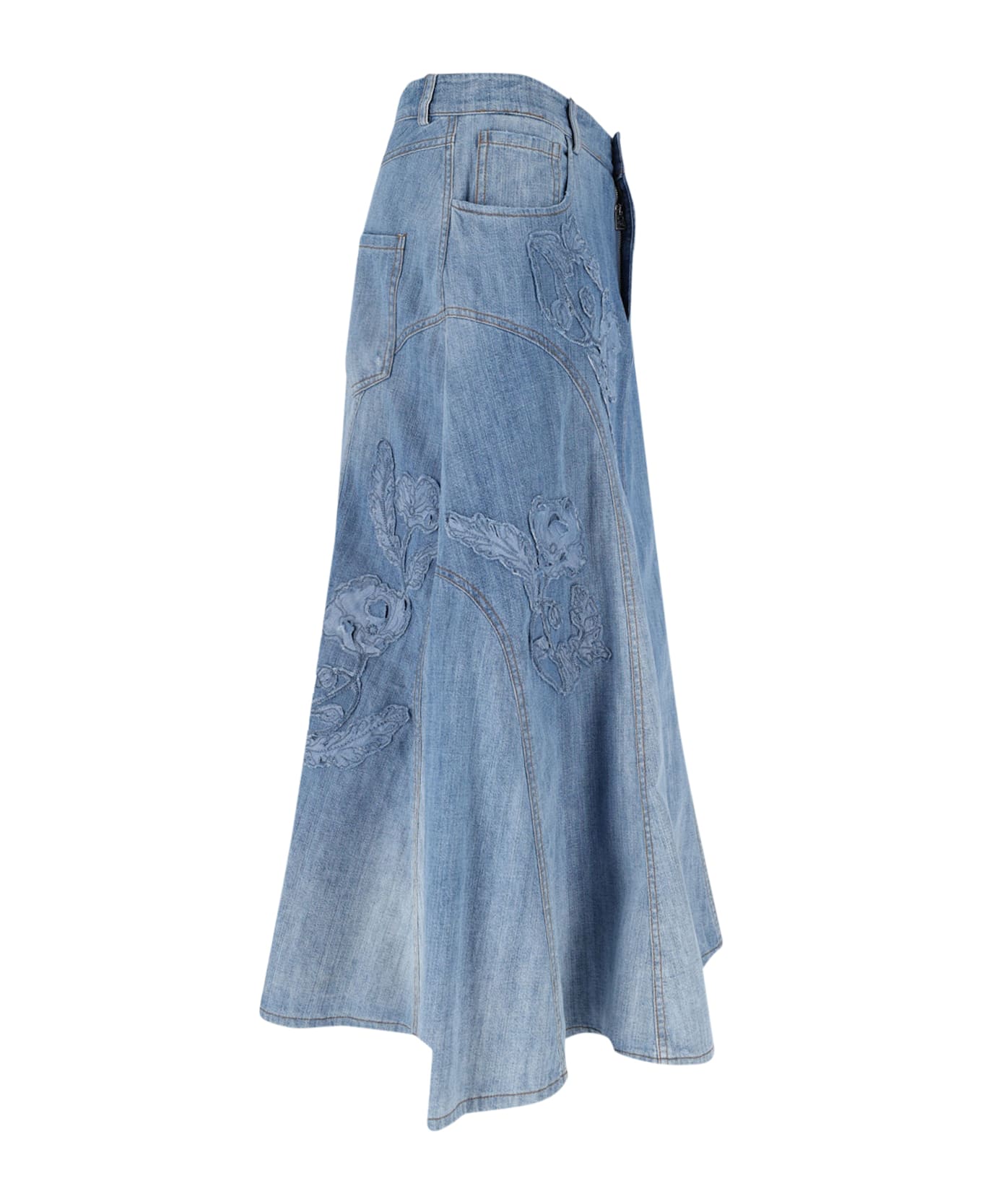 Ermanno Scervino Midi Skirt - Blue