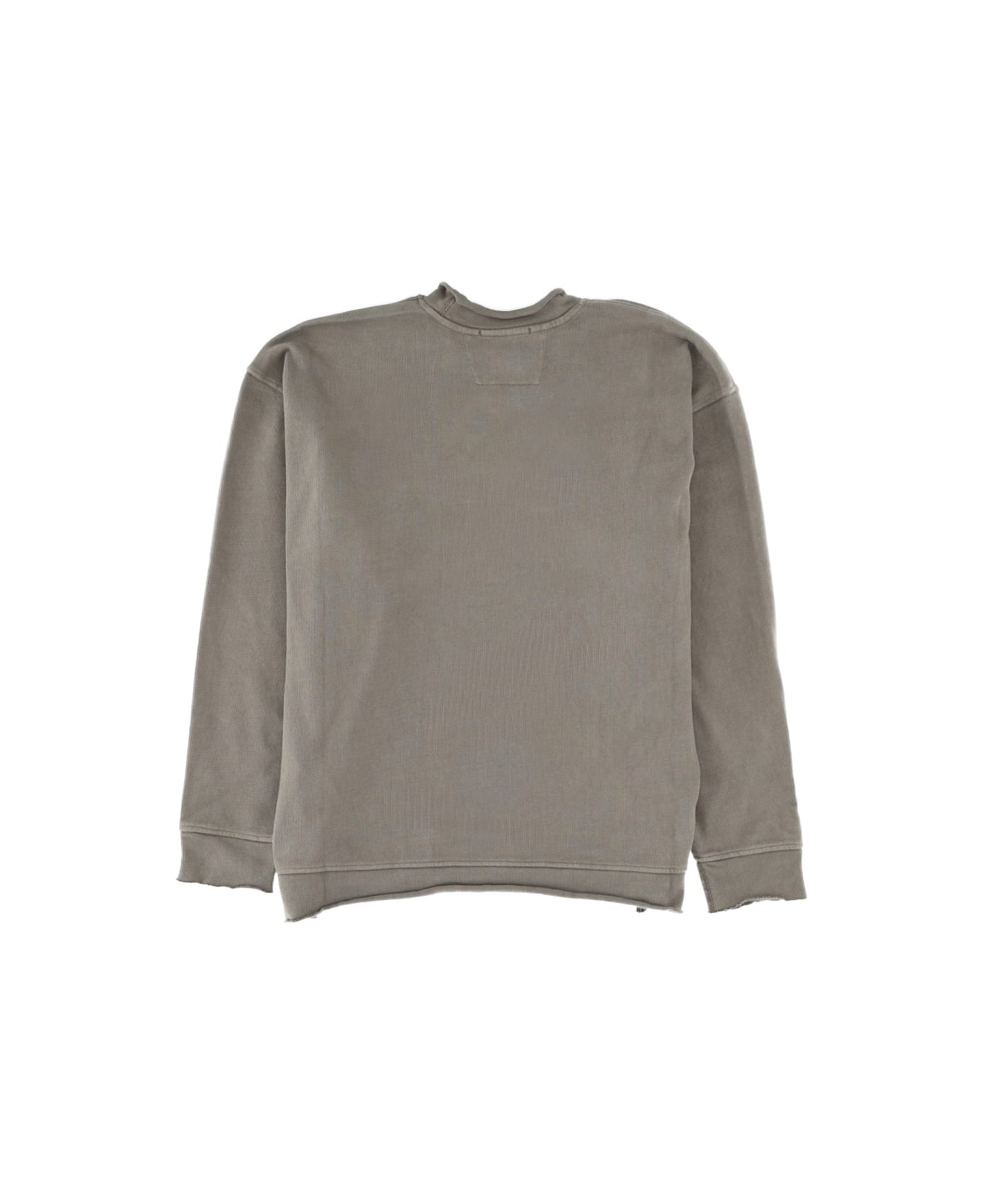 C.P. Company Sweatshirt With Embossed Logo - CHARCOAL