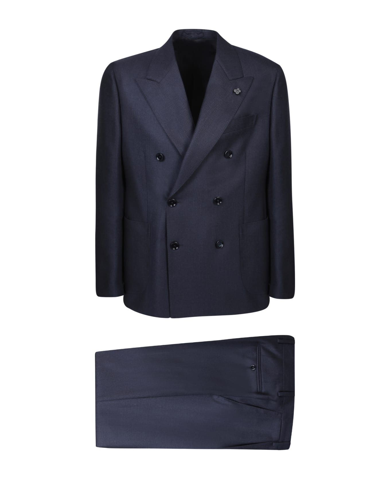 Lardini Special Line Blue/black Suit - Blue