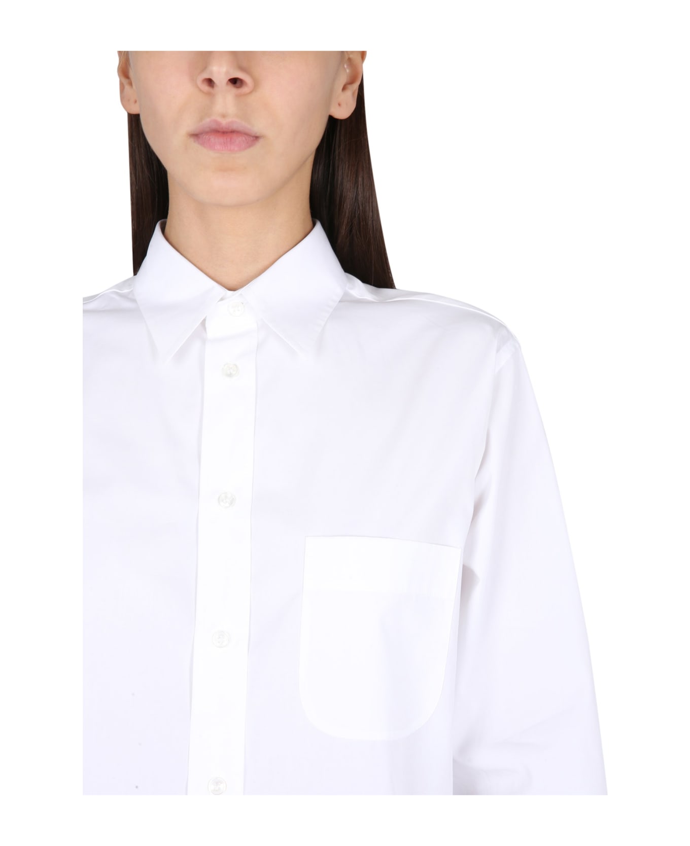 Maison Margiela Oversize Plain Poplin Shirt - 100 シャツ