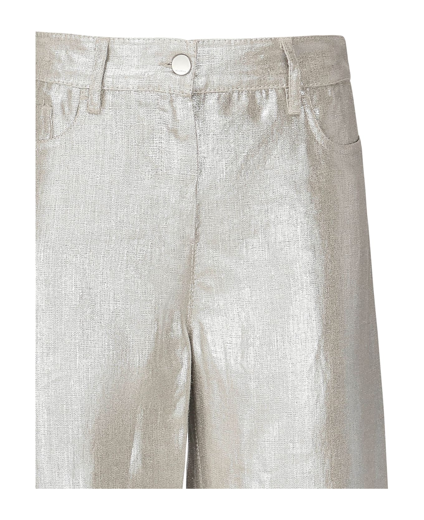 
S Max Mara Malika Linen Trousers - Silver