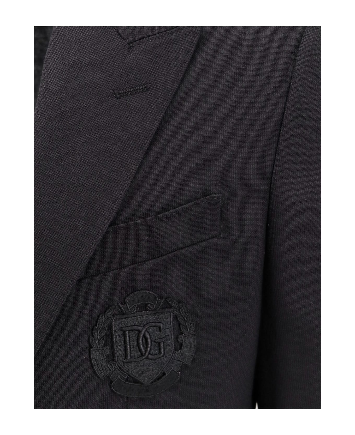 Dolce & Gabbana Black Wool Blazer - Black