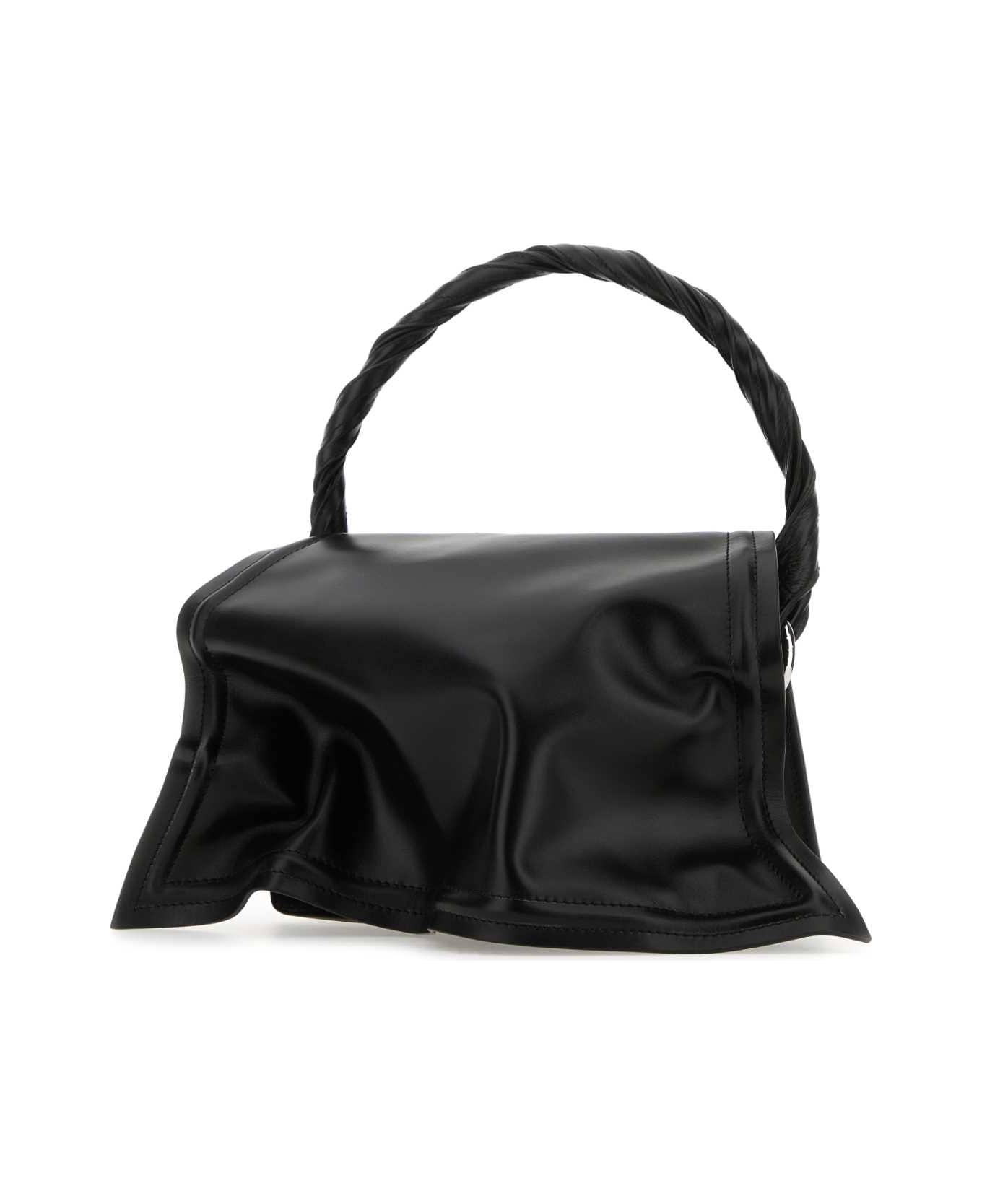 Y/Project Black Leather Handbag - BLACK