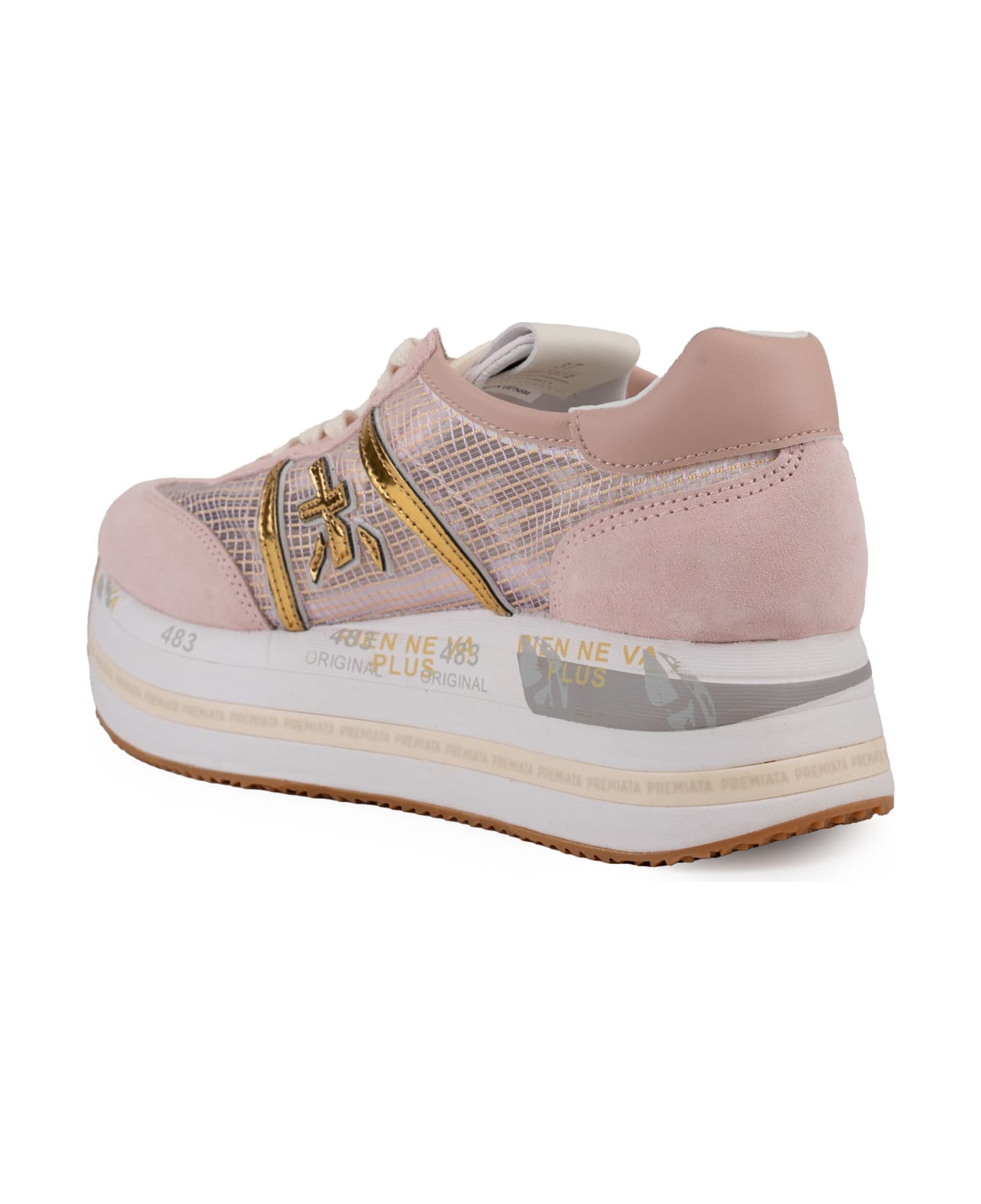 Premiata Sneakers Beth 7372 - Rosa/oro スニーカー