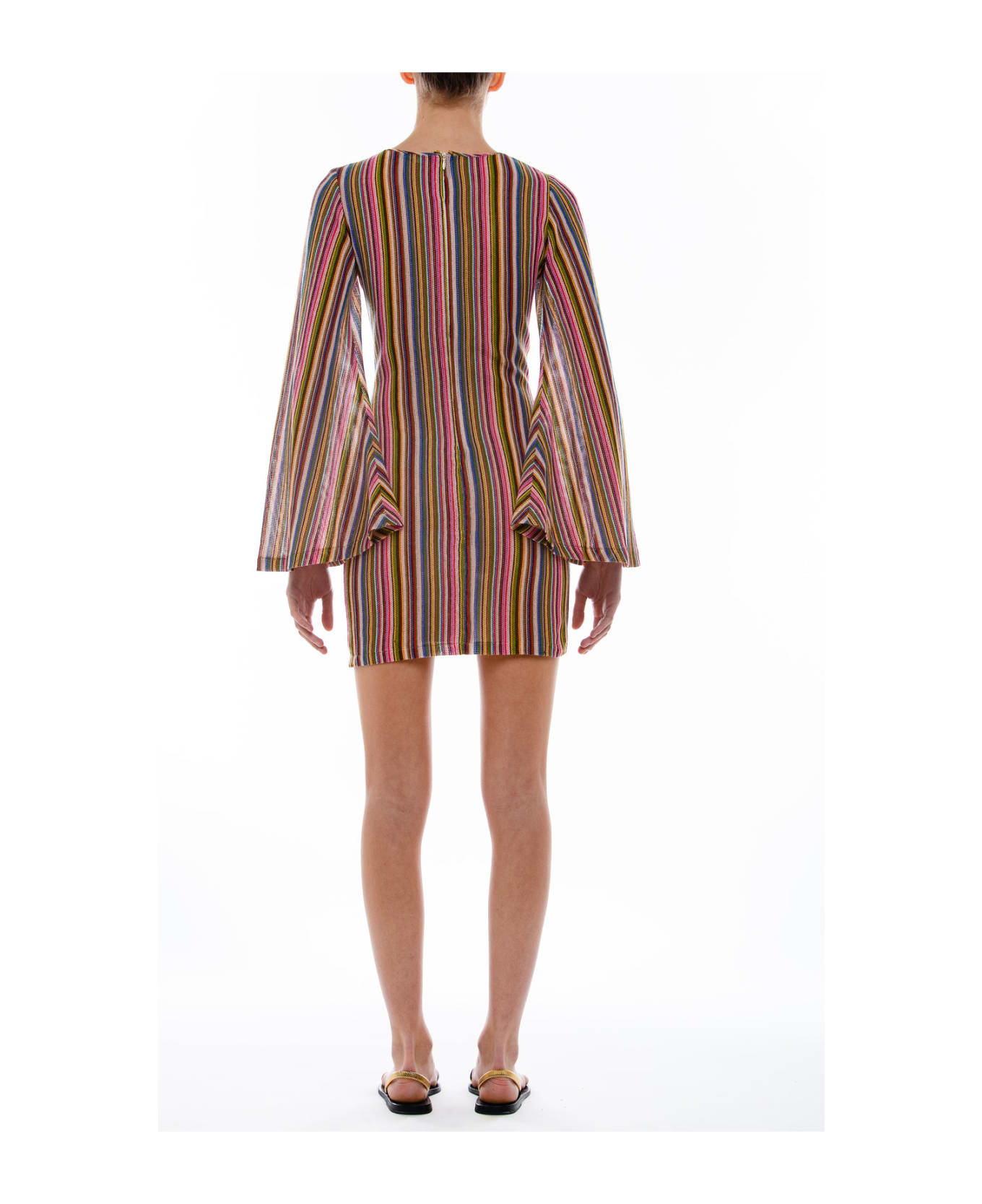 Amotea Courmayeur Dress Short In Multicolor Jersey - Multicolor