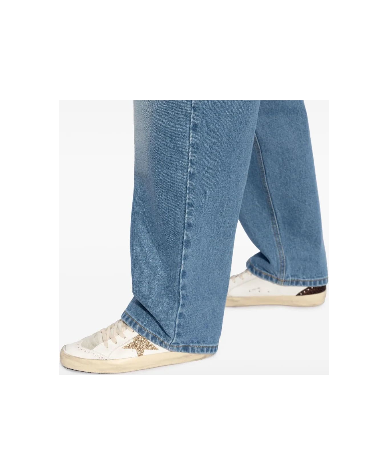 Golden Goose Mid Star Glitter-detail Sneakers - WH/ICE/GOLD/BRW