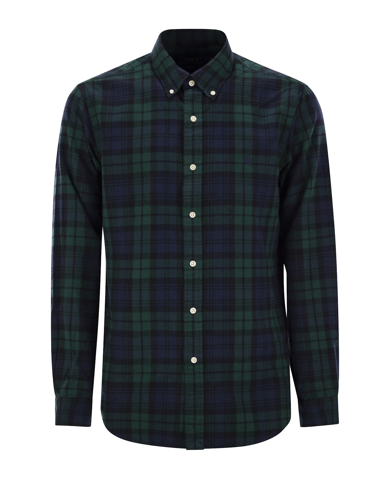 Polo Ralph Lauren Custom-fit Brushed Oxford Shirt - Blue