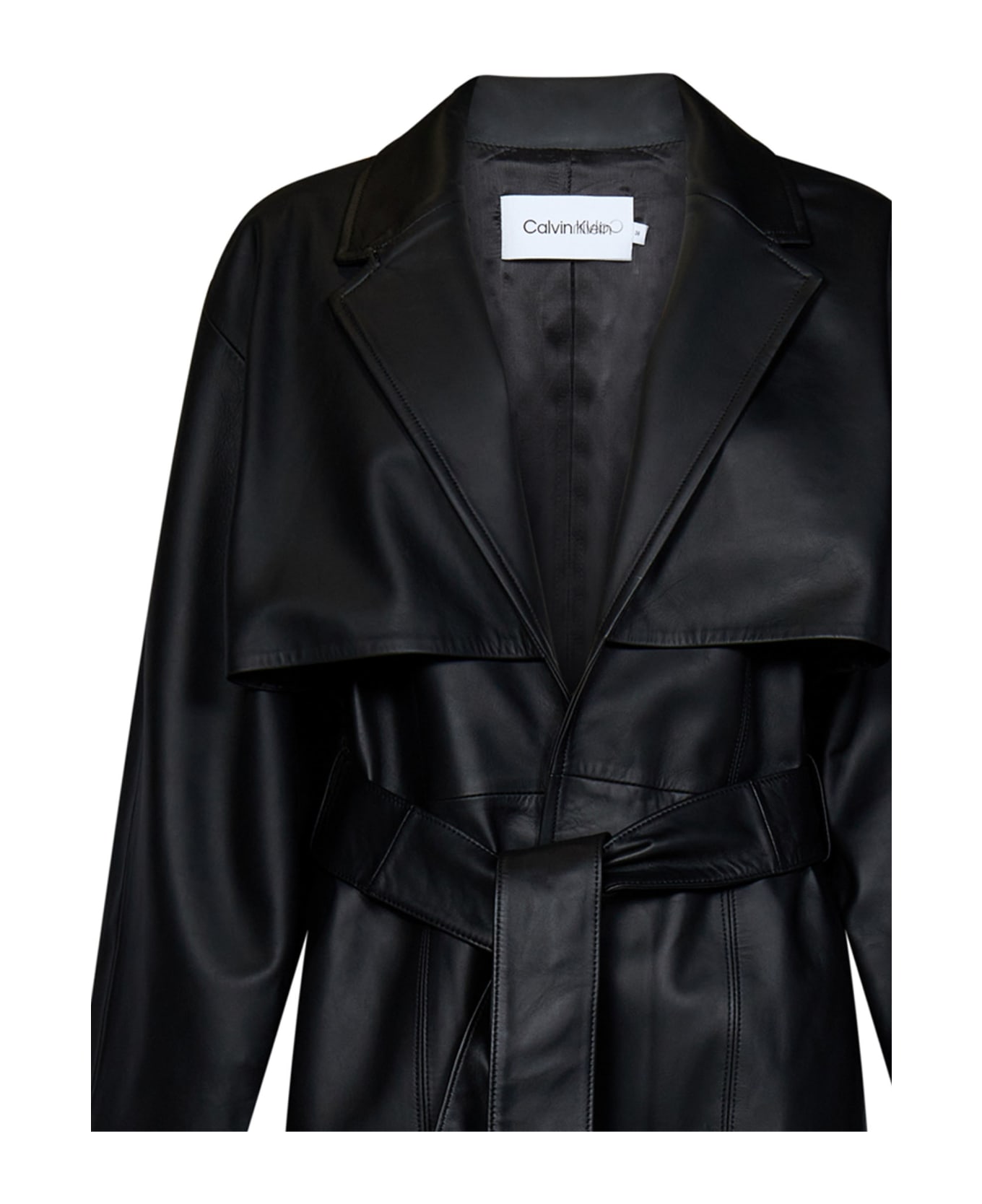 Calvin Klein Trench Raincoat - BLACK