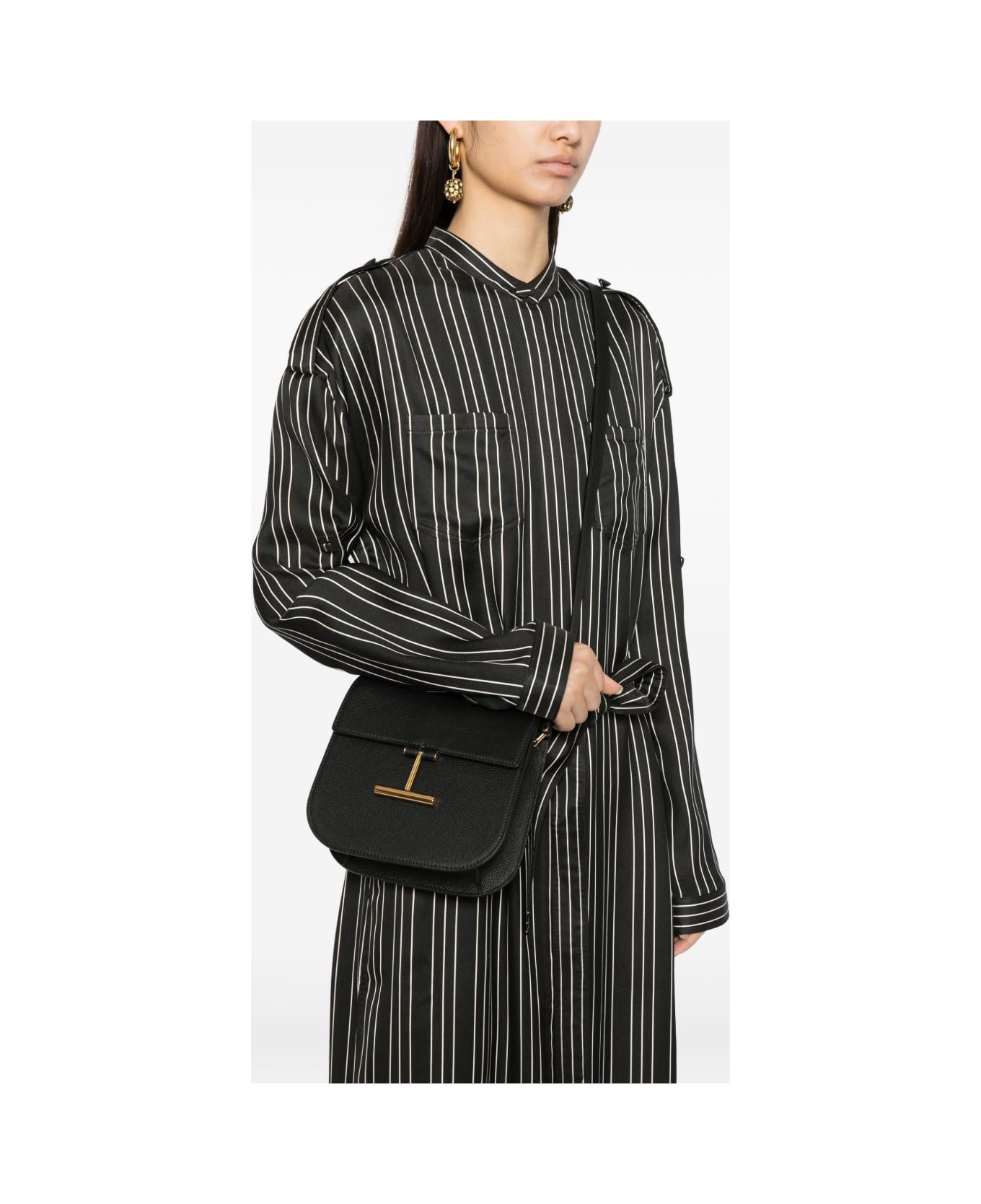 Tom Ford Tara Mini Leather Crossbody Bag - Black