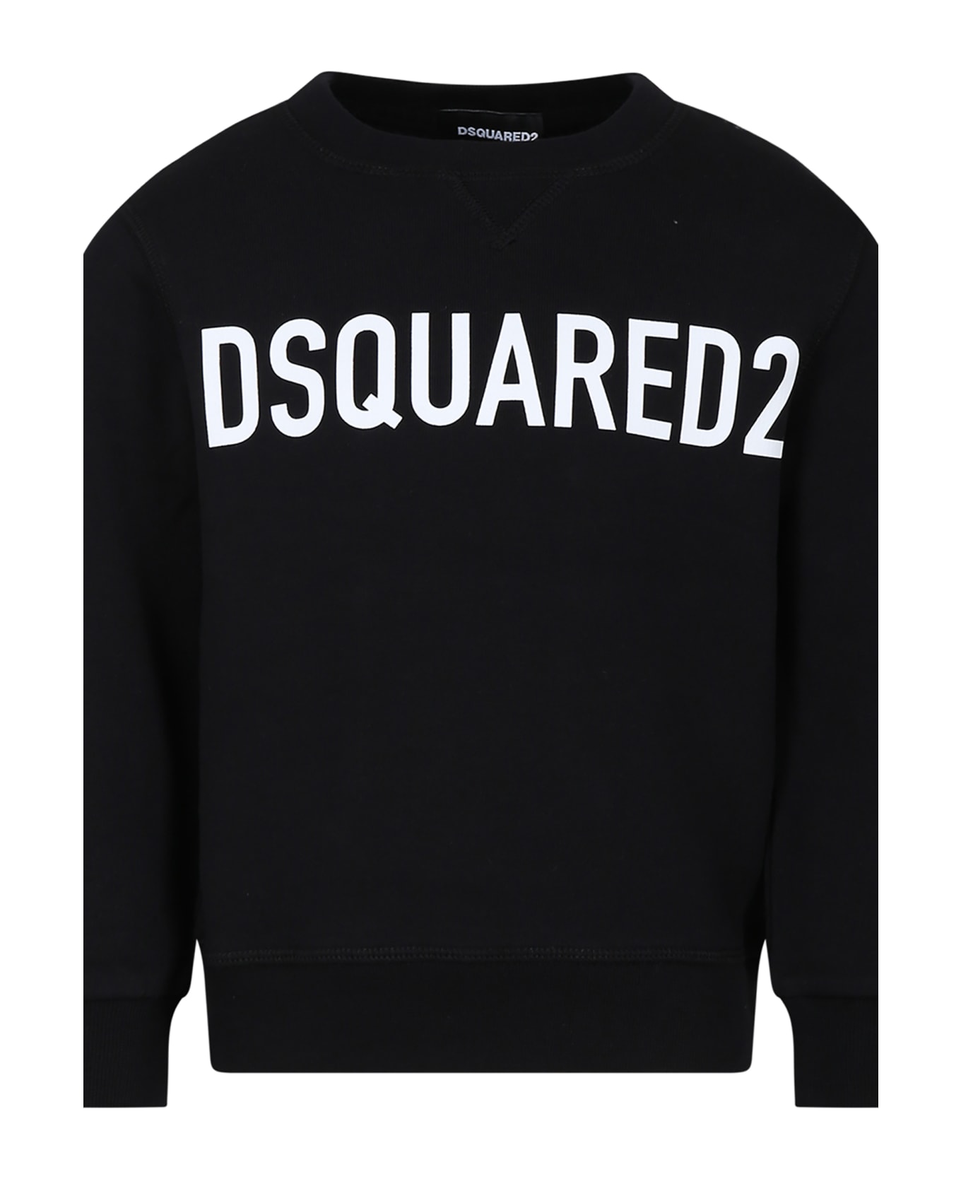 Dsquared2 Black Sweatshirt For Boy With Logo - Black