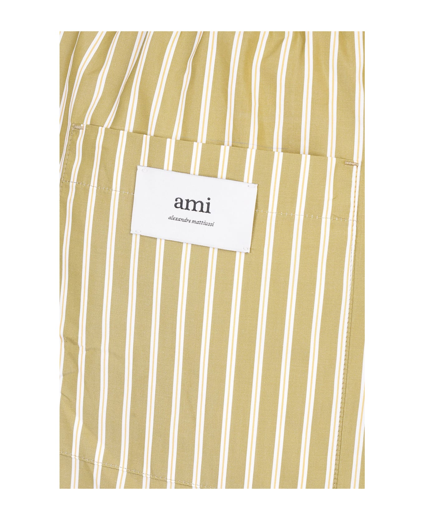 Ami Alexandre Mattiussi Shorts In Green Cotton - green