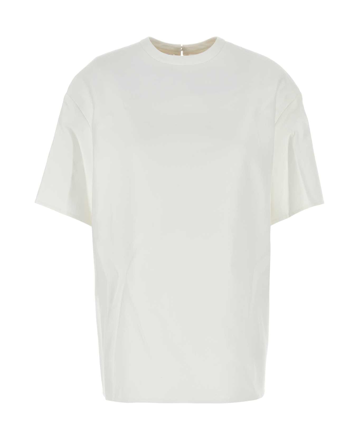 Valentino Garavani White Cotton Blend T-shirt - BIANCO