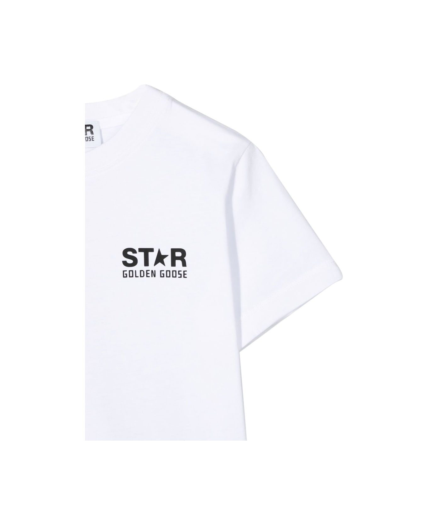 Golden Goose Star T-shirt With Logo - WHITE