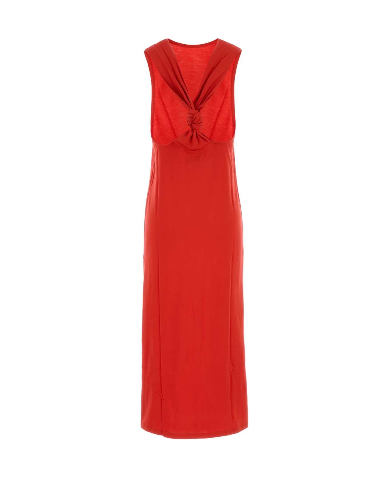 Loulou Studio Red Cotton Rayna Dress - TOMATO