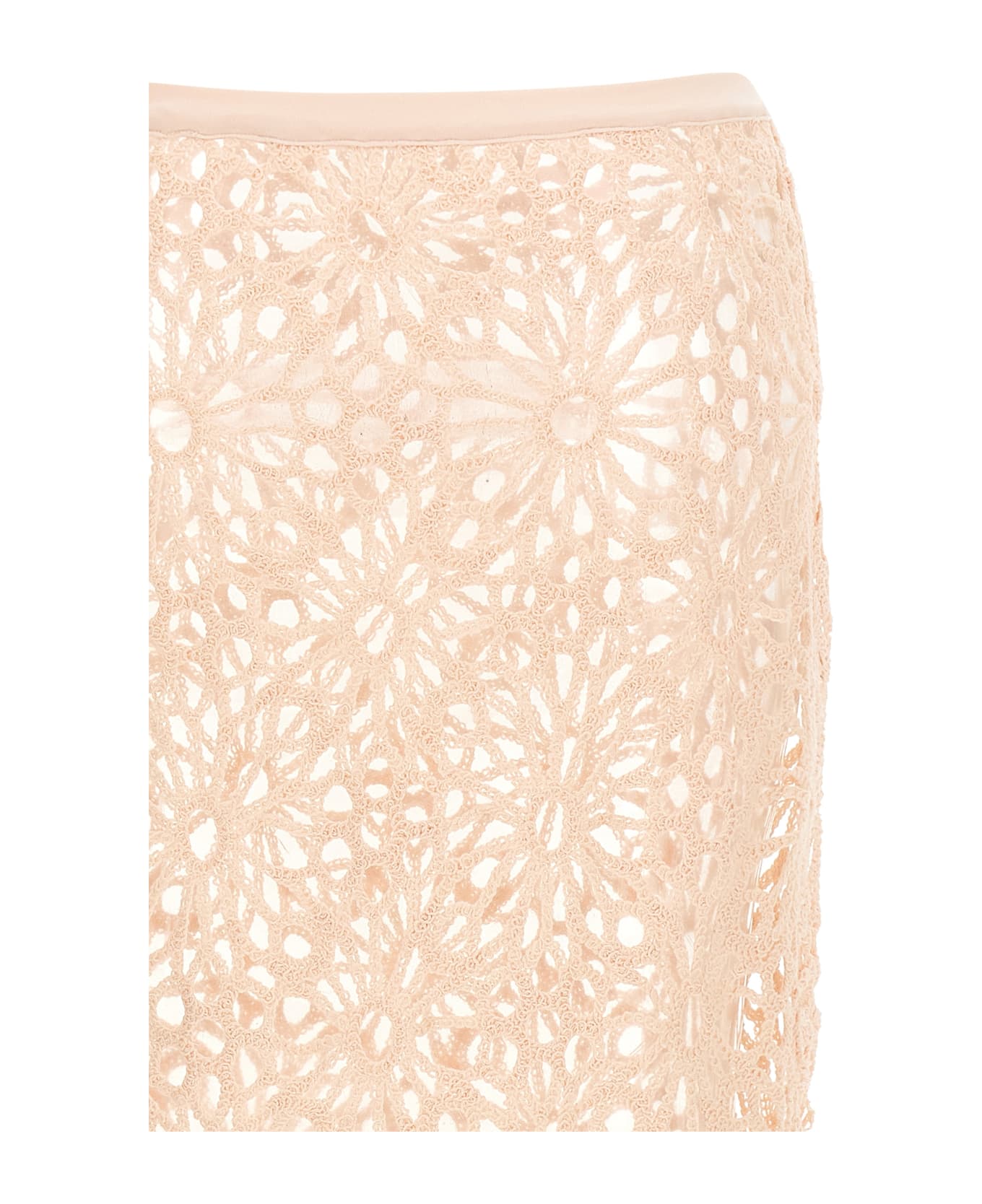 Norma Kamali 
crochet
 Skirt - Pink