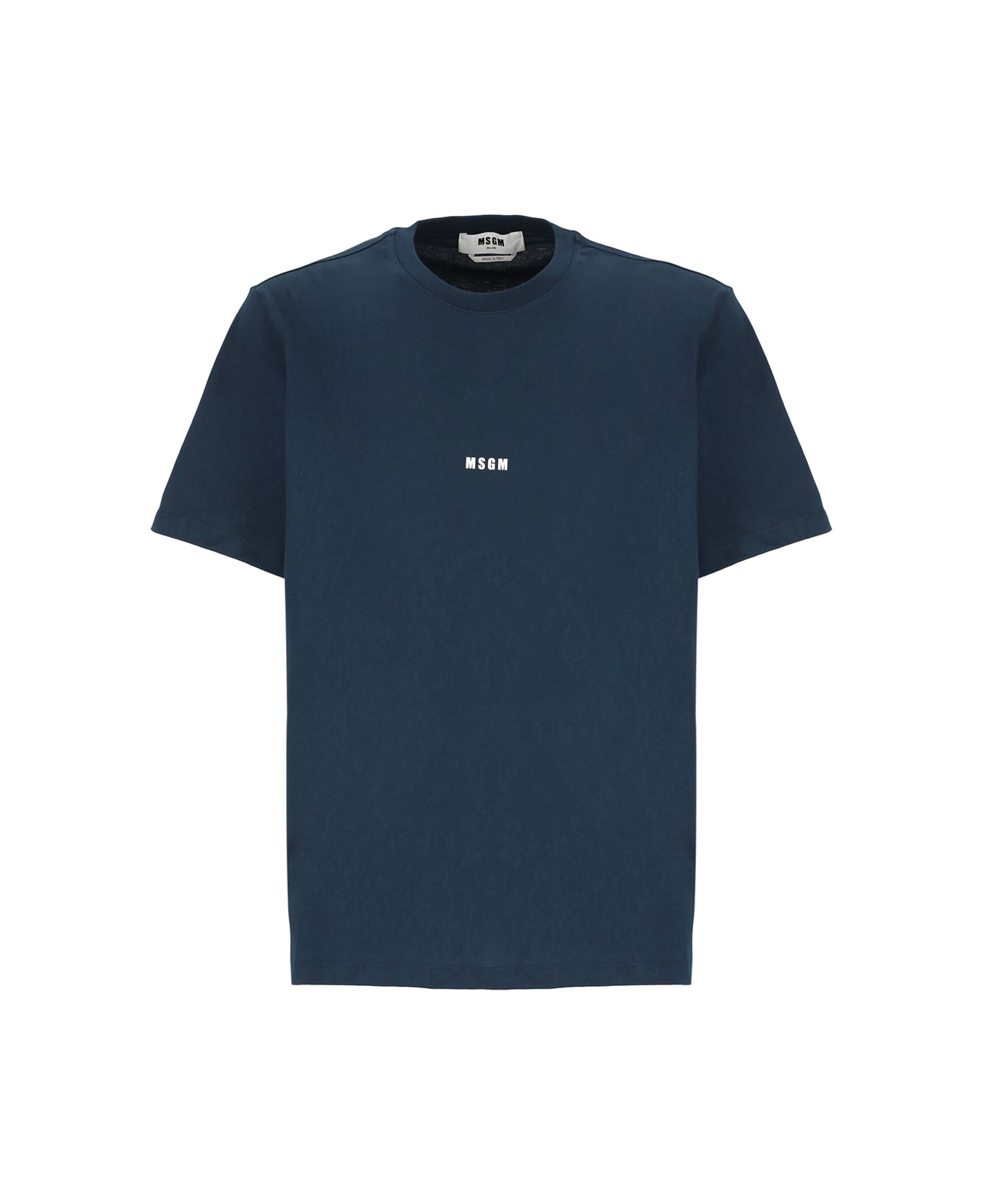 MSGM T-shirt With Logo - Blue シャツ