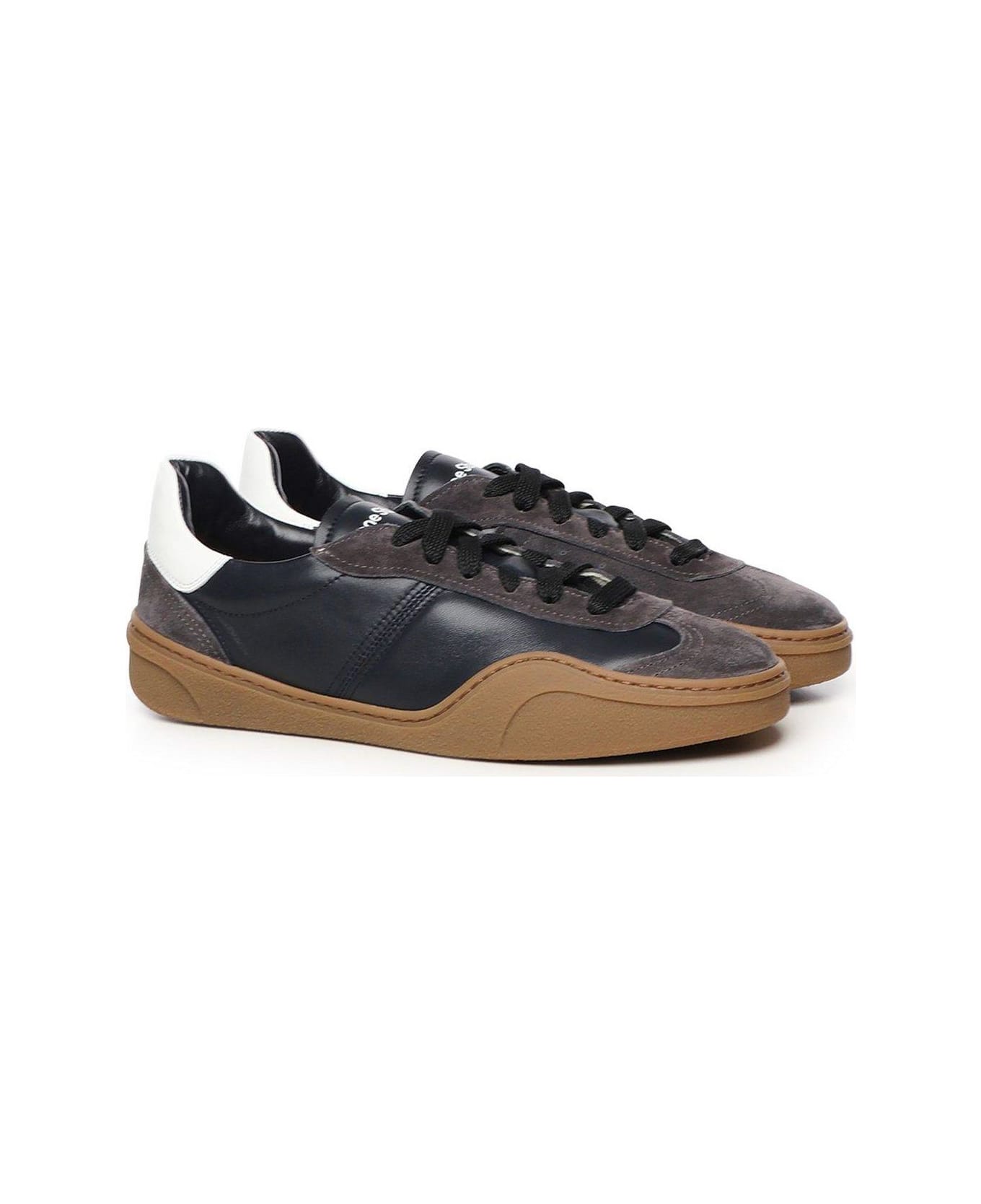 Round Toe Lace-up Sneakers - Thumbnail 4