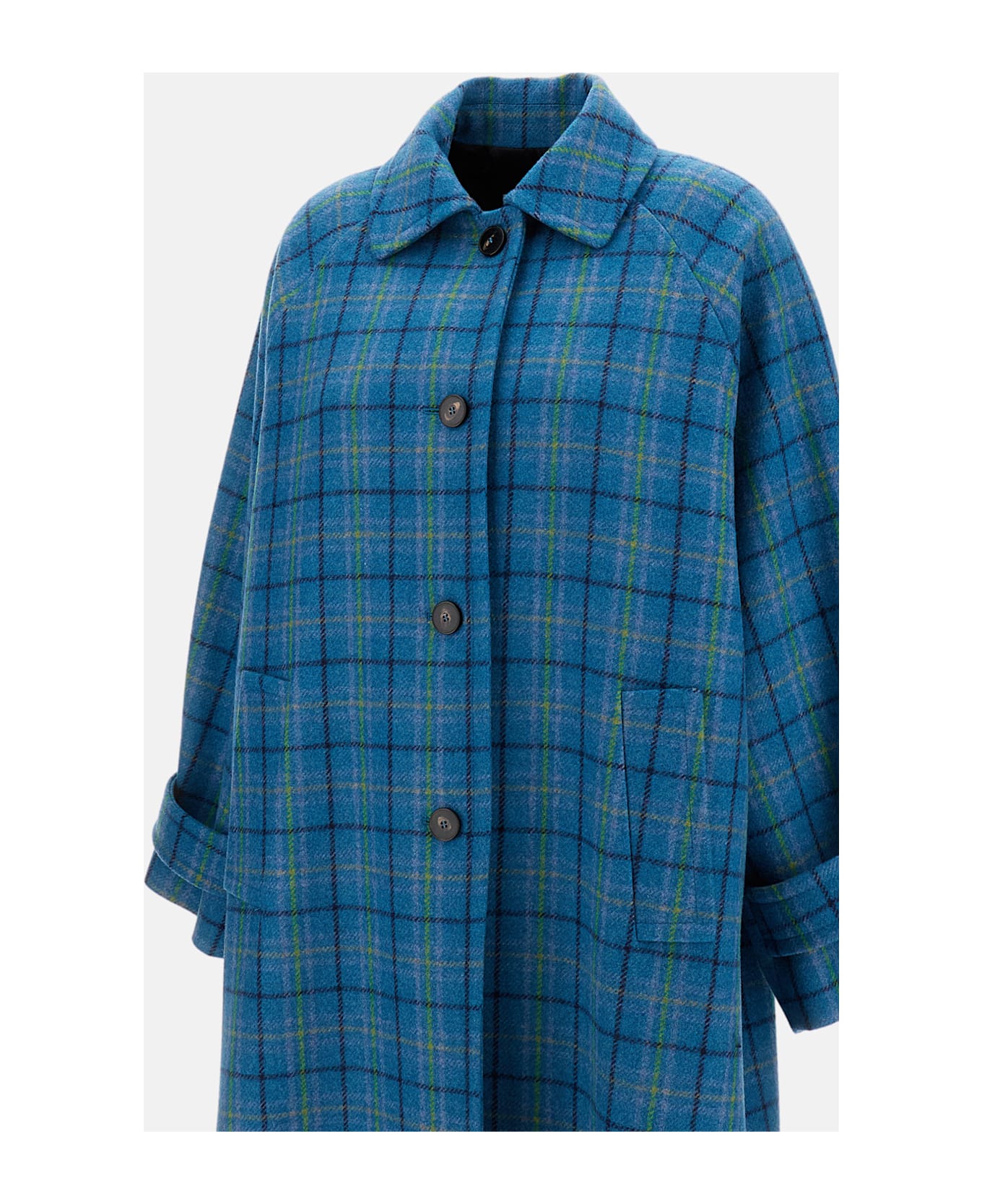 Alberto Biani Long Coat - Clear Blue