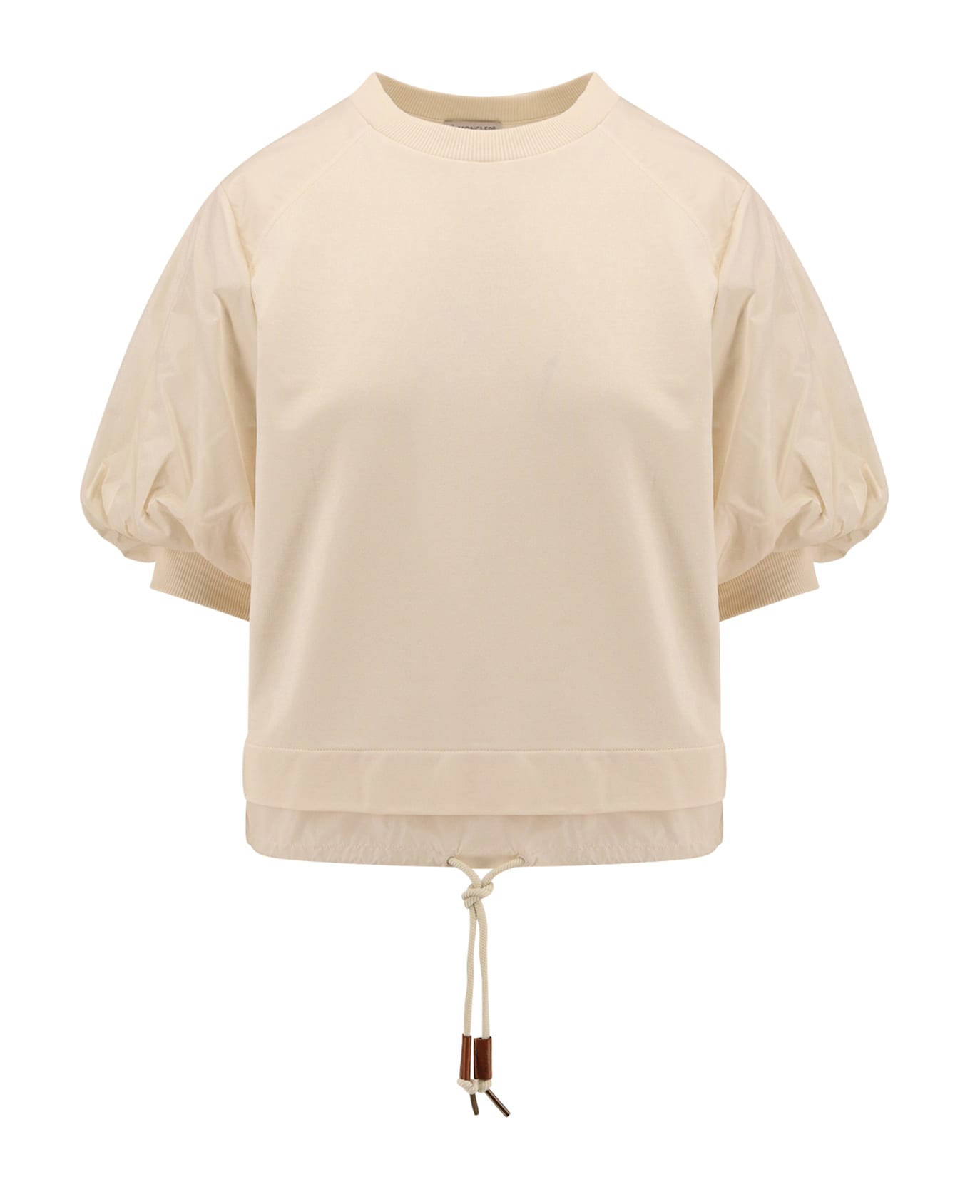 【送料&関税込】Moncler Cotton And Nylon T-shirt With Puffed Moncler Cotton And Nylon T-shirt With Puffed Sleeves