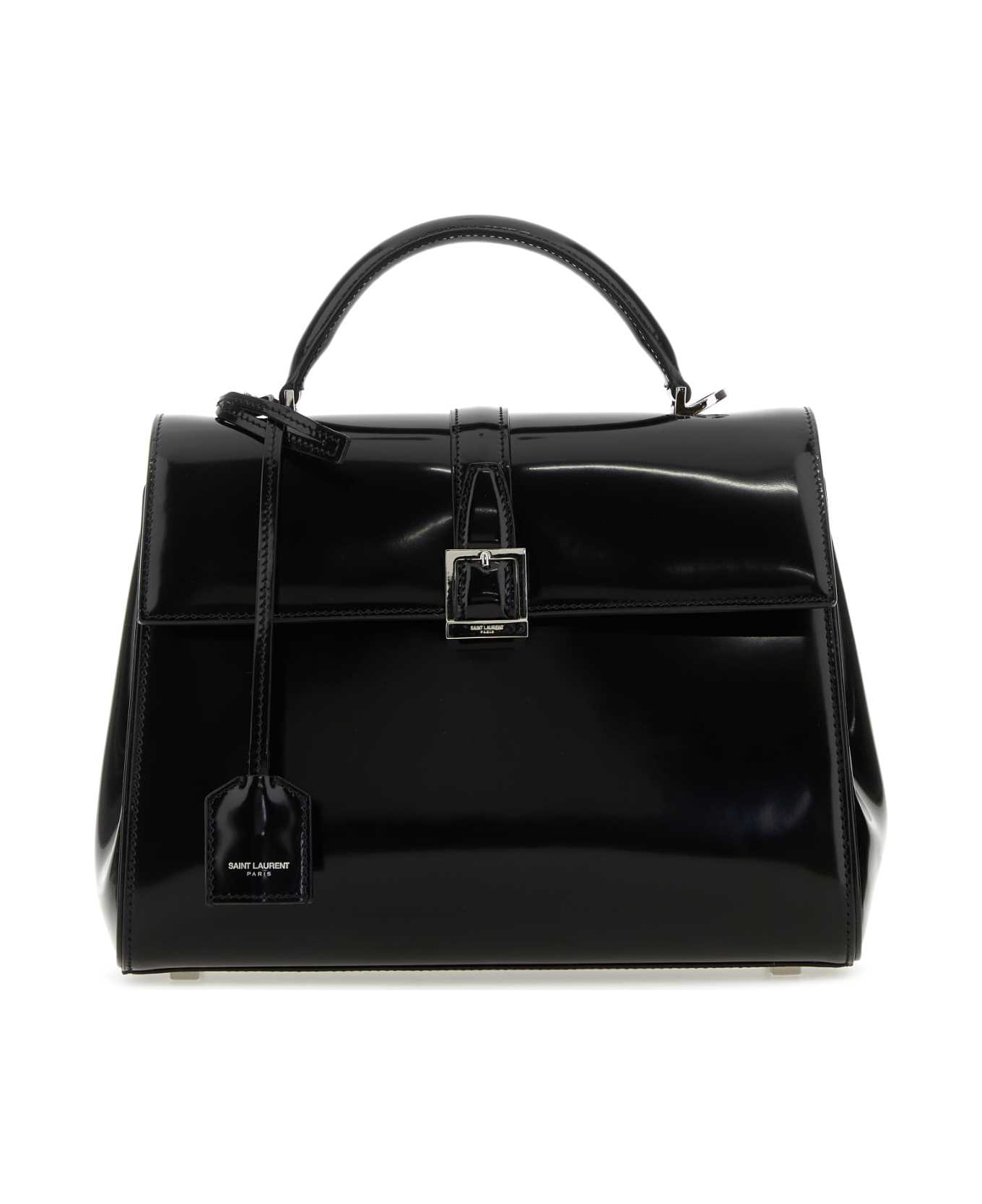 Saint Laurent Black Leather Small Le Fermoir Handbag - NER0