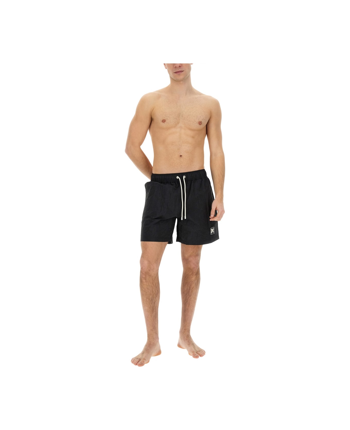 Palm Angels Boxer Costume With Logo - BLACK