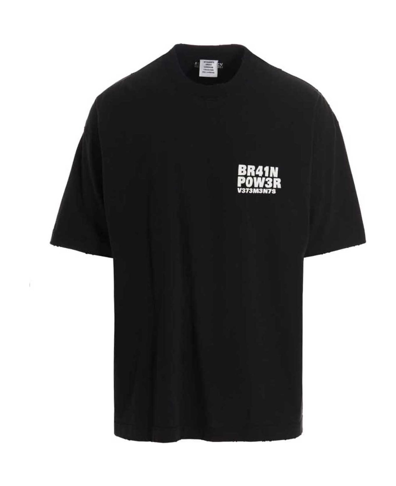 VETEMENTS T-shirt 'brain Power' - Black  