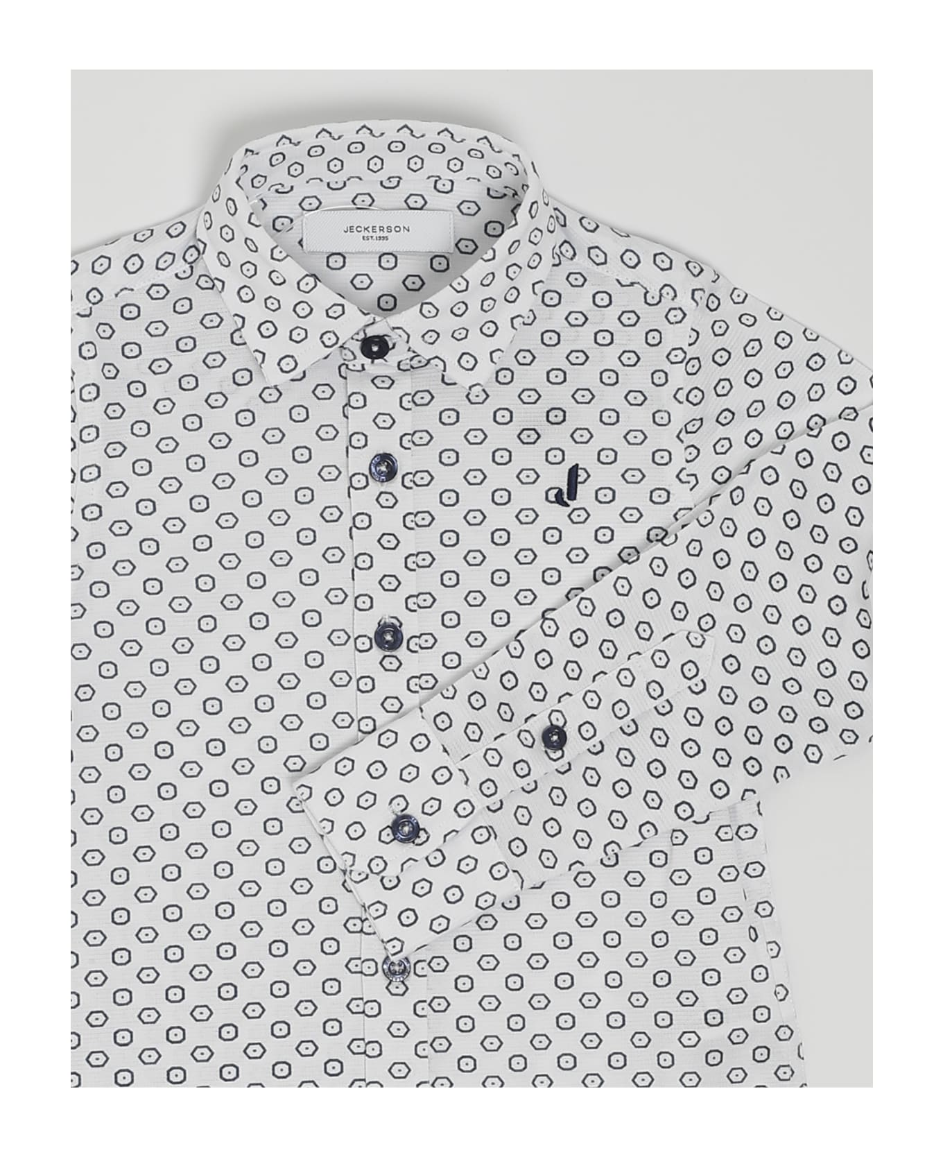 Jeckerson Shirt Shirt - BIANCO MICROFANTASIA シャツ